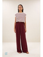 By-Bar By-Bar, benji viscose pants, Wine, Size: