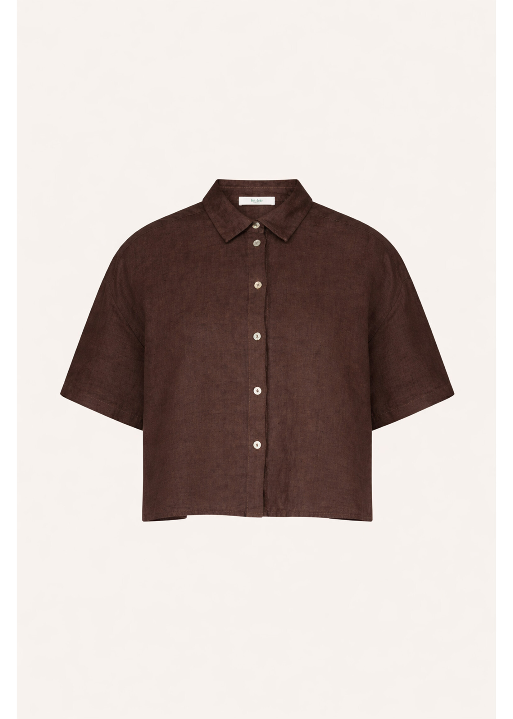 By-Bar By-Bar, mara linen blouse, espresso, Size: