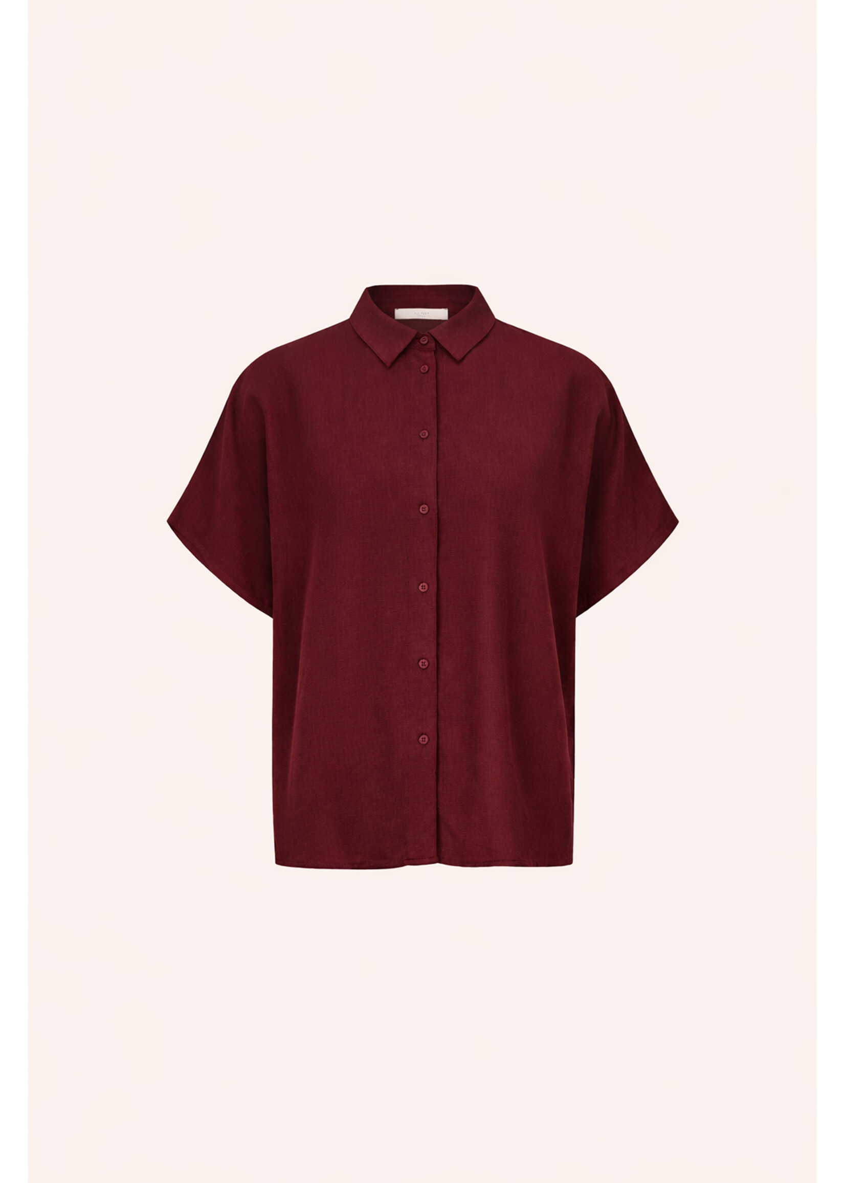 By-Bar By-Bar, barley viscose blouse, Wine, Size: