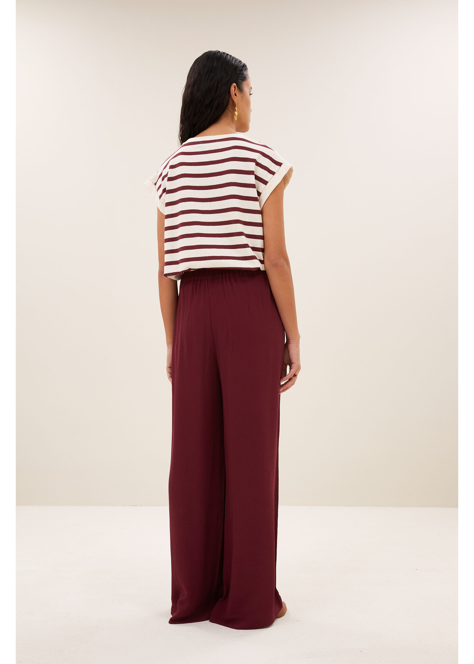 By-Bar By-Bar, tobi stripe top, Grain wine stripe, Size: