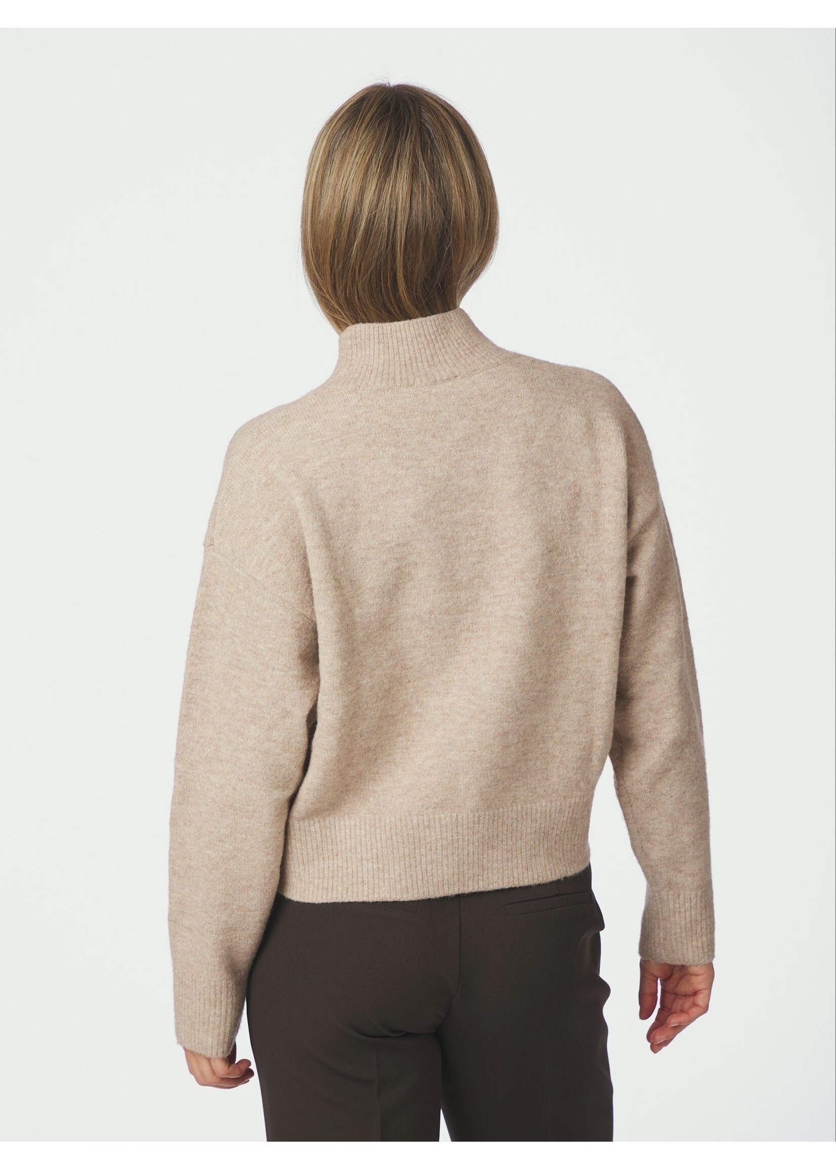 Neo Noir Neo Noir, Paulina Knit Blouse, Sand melange, Size: