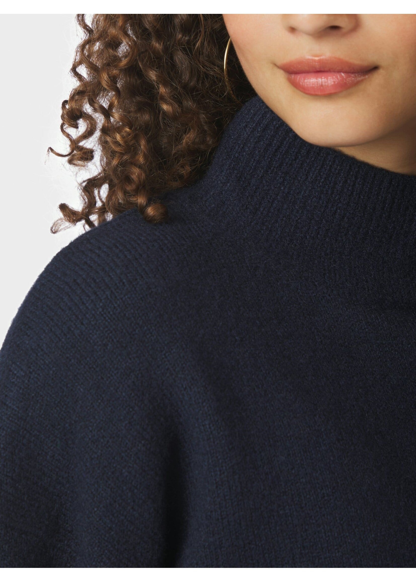 Neo Noir Neo Noir, Paulina Knit Blouse, Navy, Size: