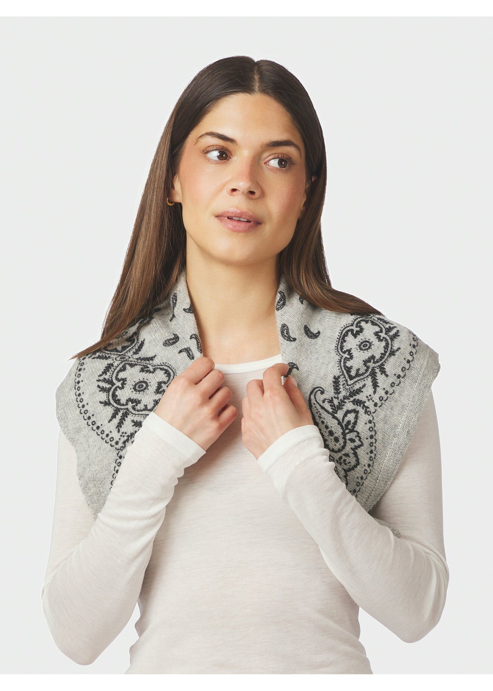 Neo Noir Neo Noir, Adelina Paisley Knit Scarf, Color: