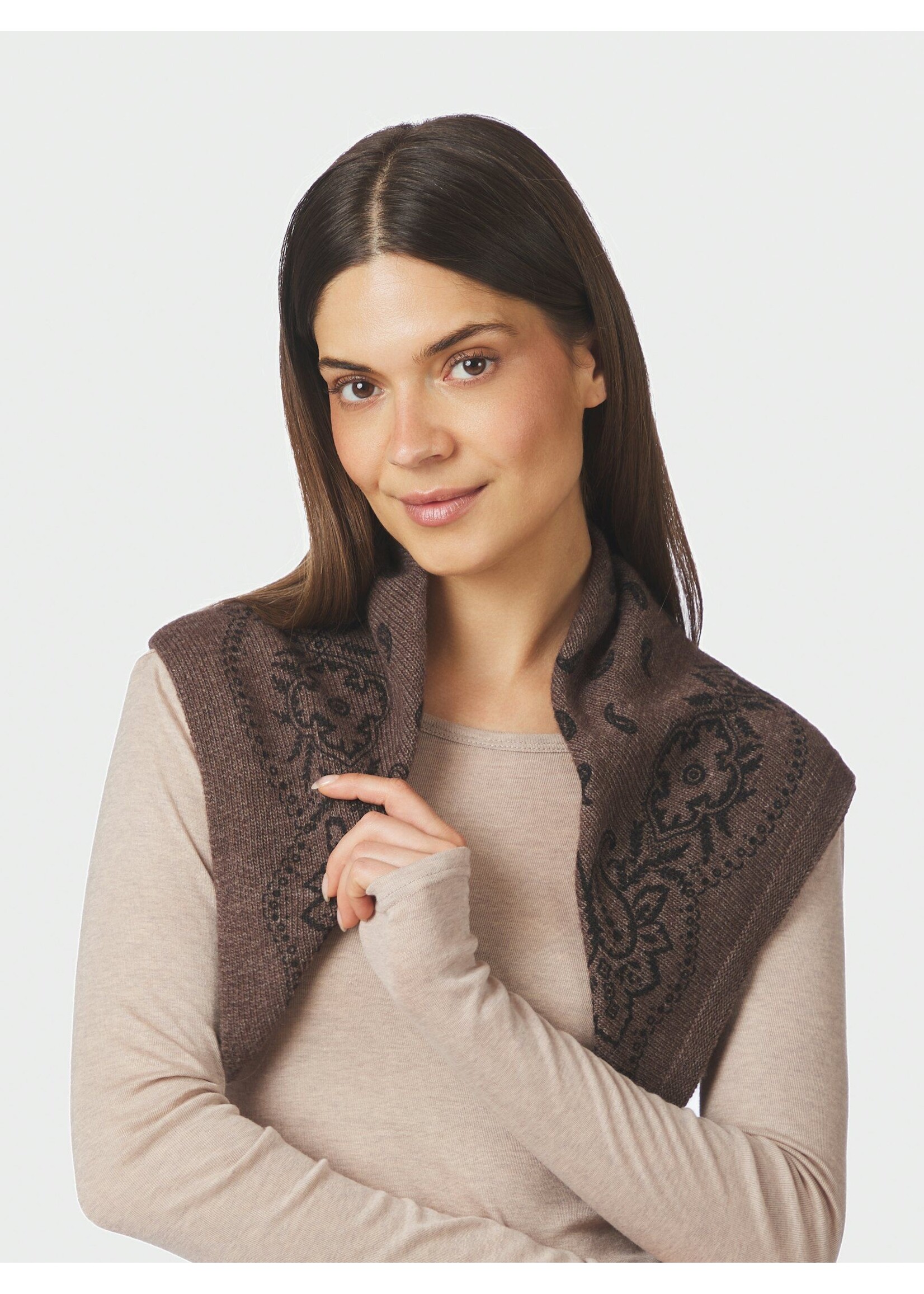 Neo Noir Neo Noir, Adelina Paisley Knit Scarf, Color:
