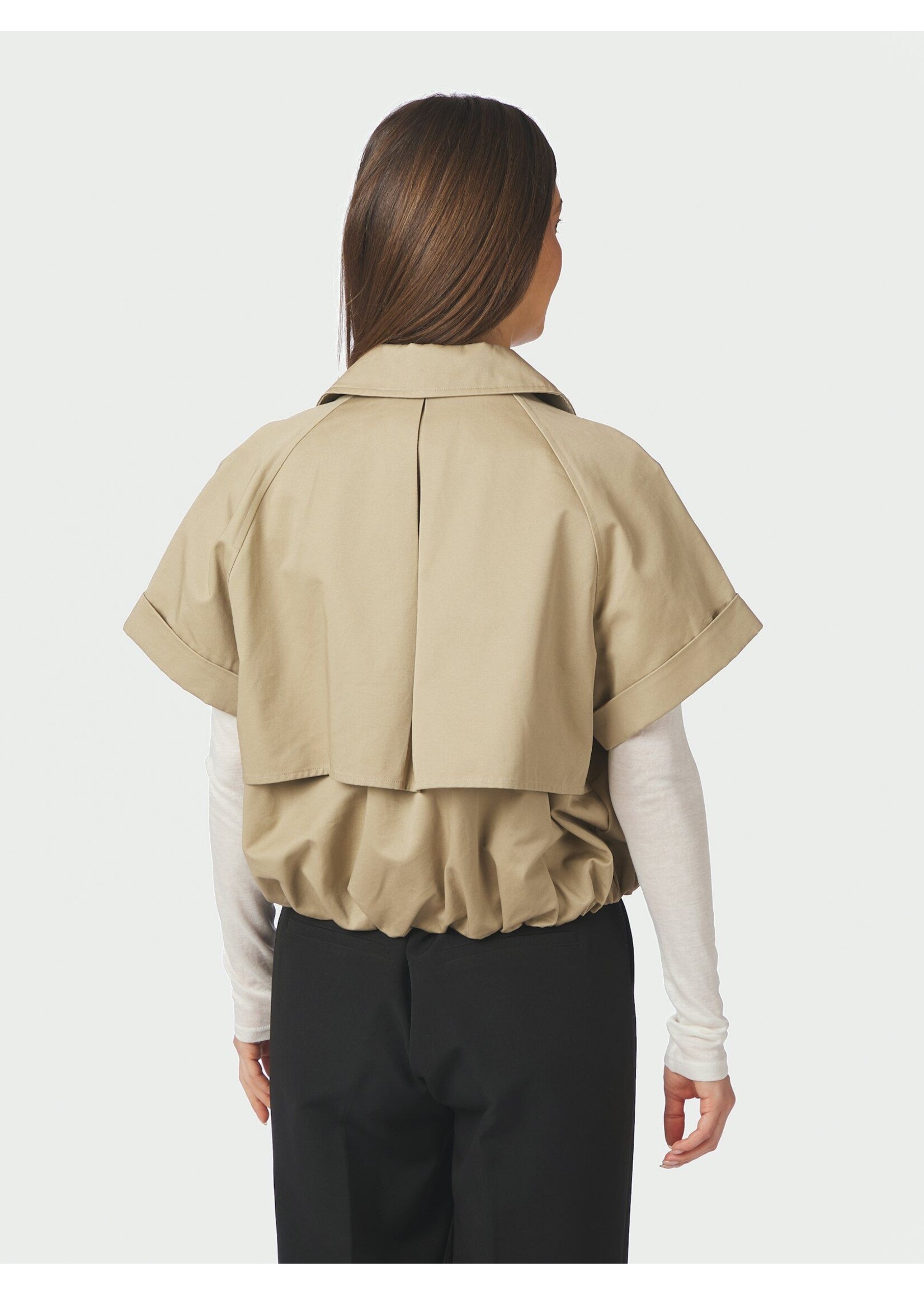 Neo Noir Neo Noir, Lisha Trench Vest, Taupe, Size: