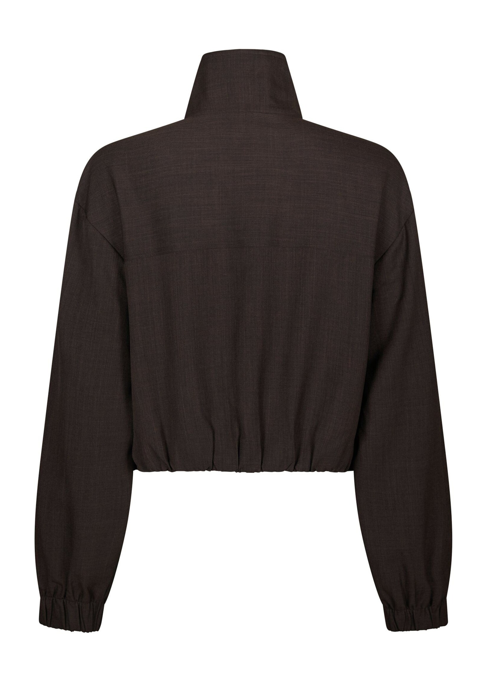 Neo Noir Neo Noir, Felicity Zip Blouse, Dark brown, size: