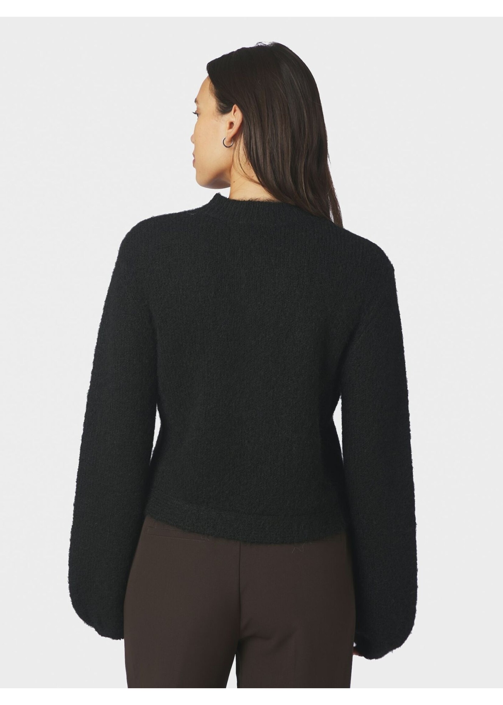 Neo Noir Neo Noir, Gio Fluffy Knit Cardigan, Black, Size: