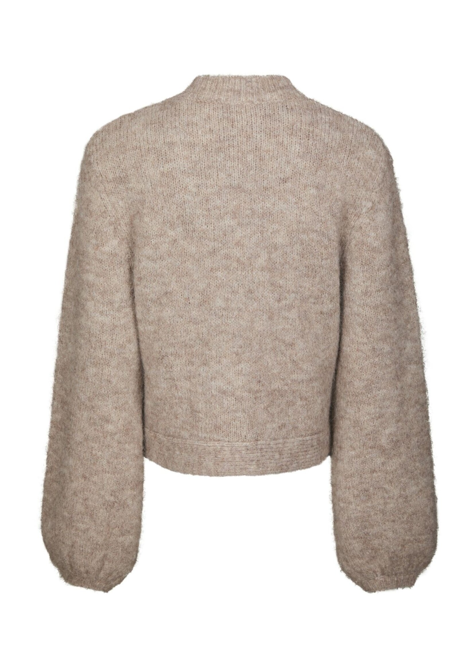Neo Noir Neo Noir, Gio Fluffy Knit Cardigan, Beige melange, Size: