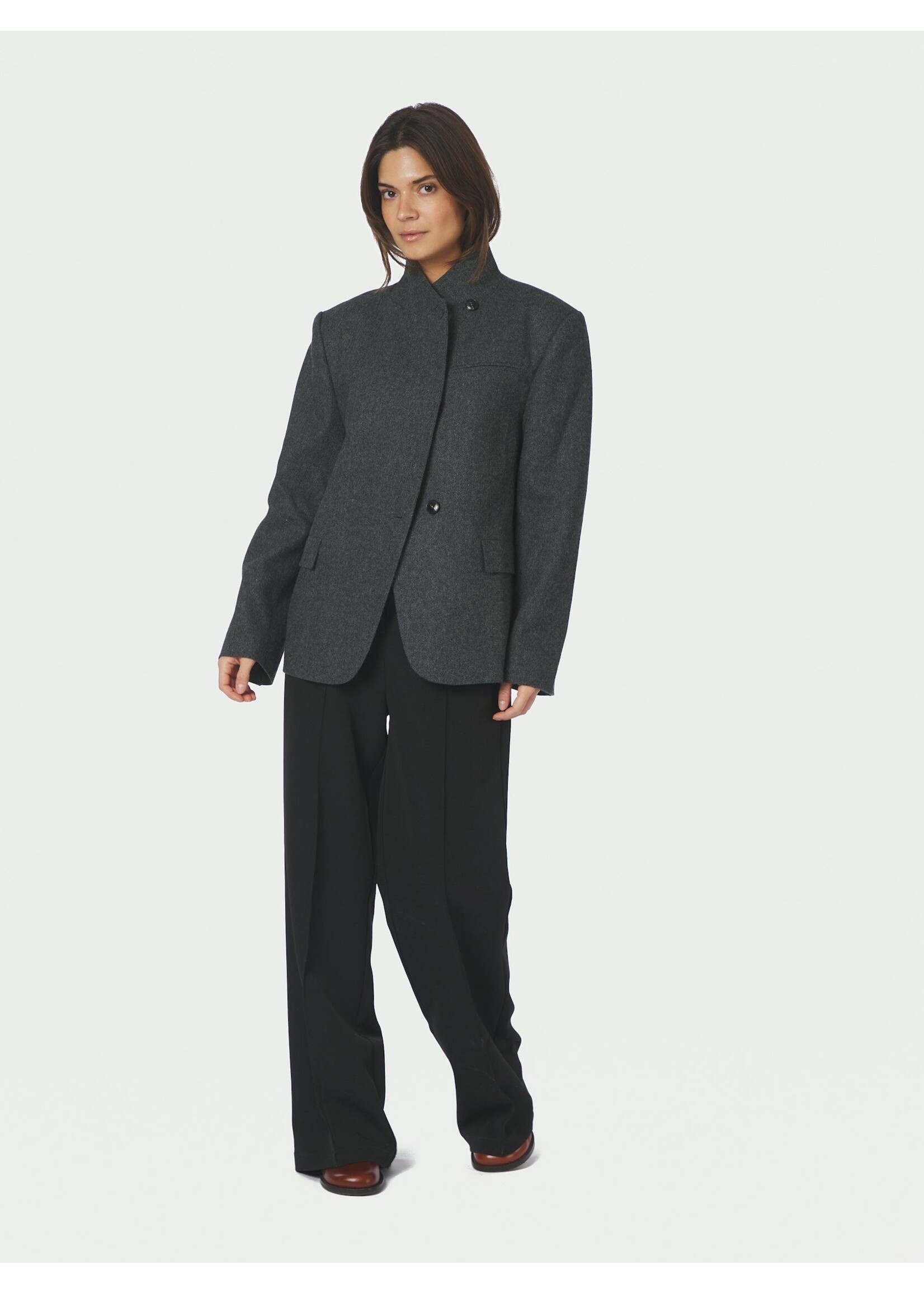 Neo Noir Neo Noir, Nerine Structure Twill Blazer, Antracit, Size: