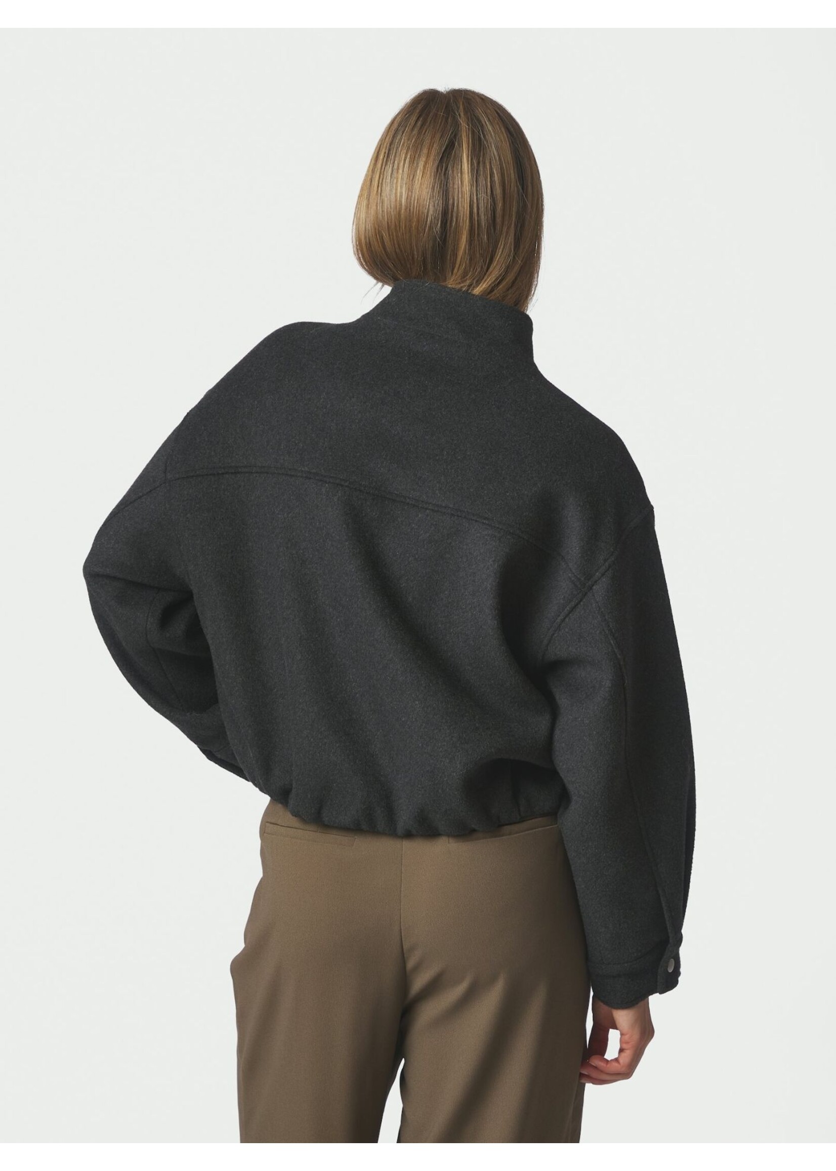 Neo Noir Neo Noir, Florine Wool Bomber Jacket, Antracit, size: