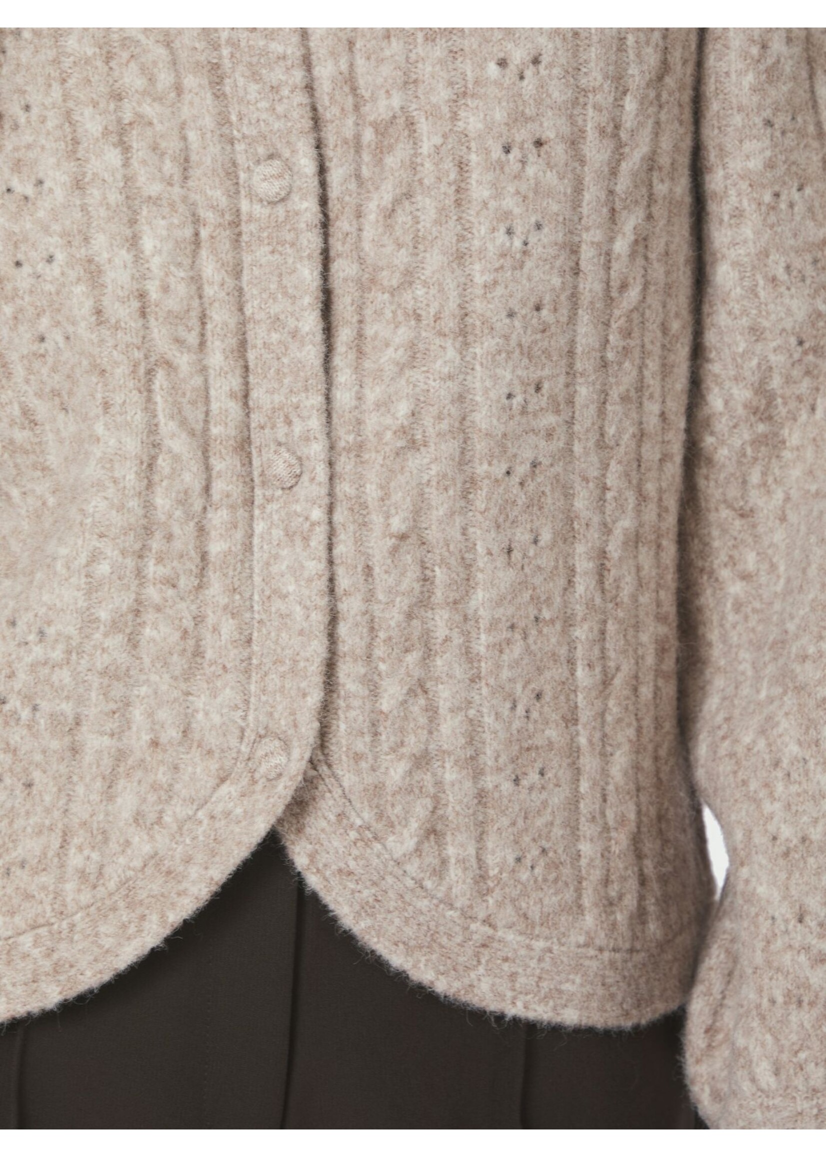 Neo Noir Neo Noir, Koteas Cable Knit Cardigan, Beige melange, Size: