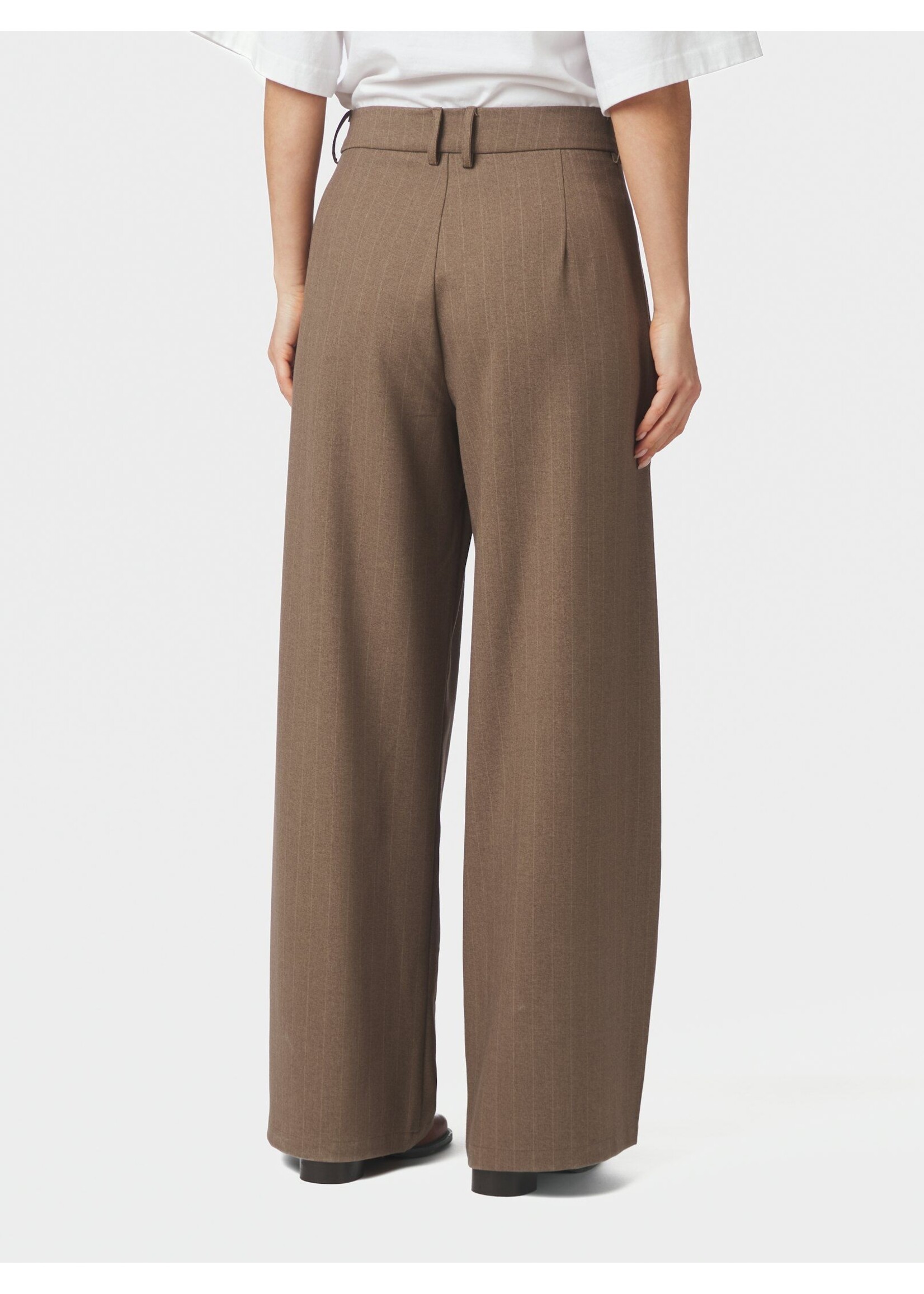 Neo Noir Neo Noir, Essiall Pinstripe Pants, Taupe, Size: