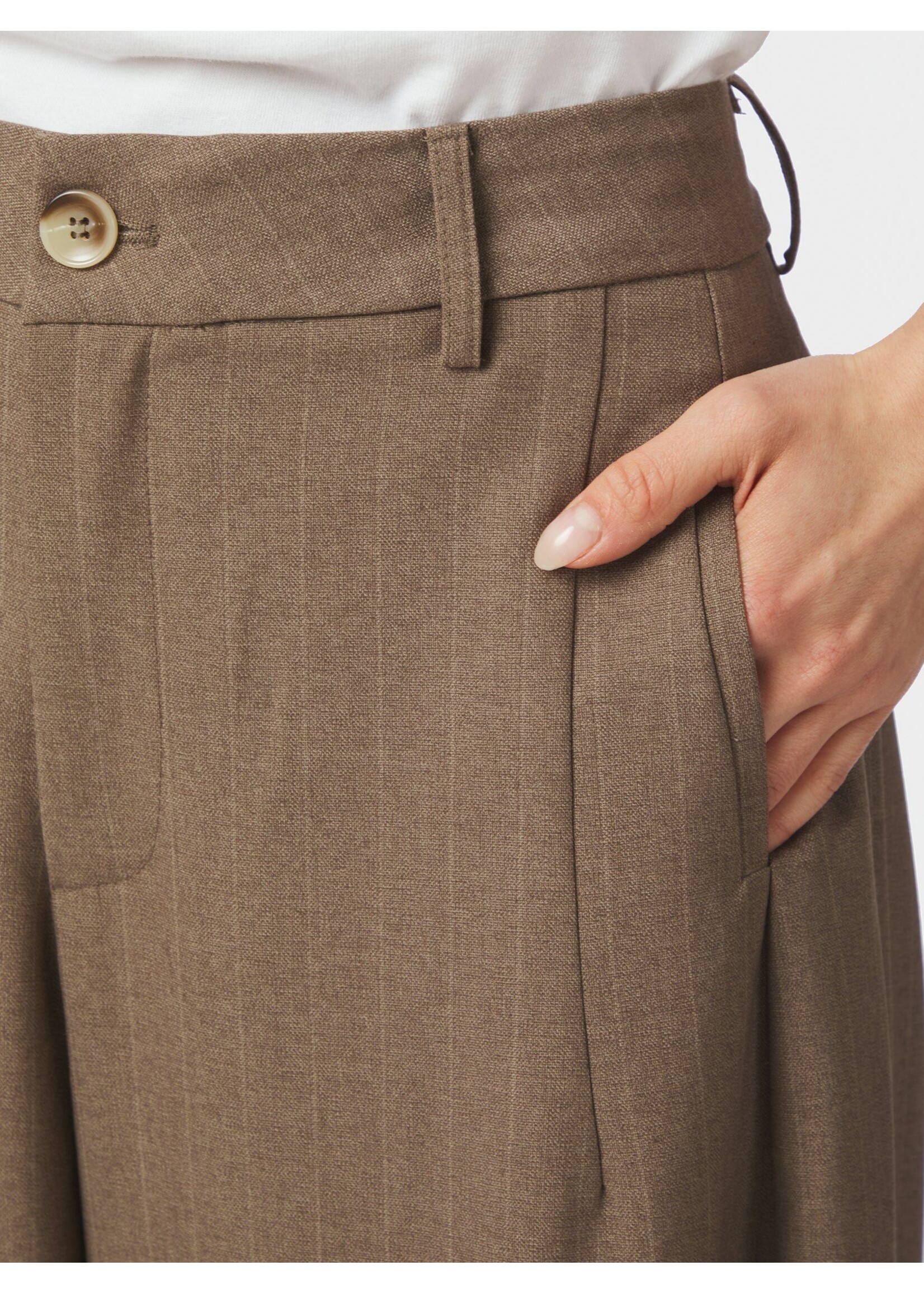 Neo Noir Neo Noir, Essiall Pinstripe Pants, Taupe, Size: