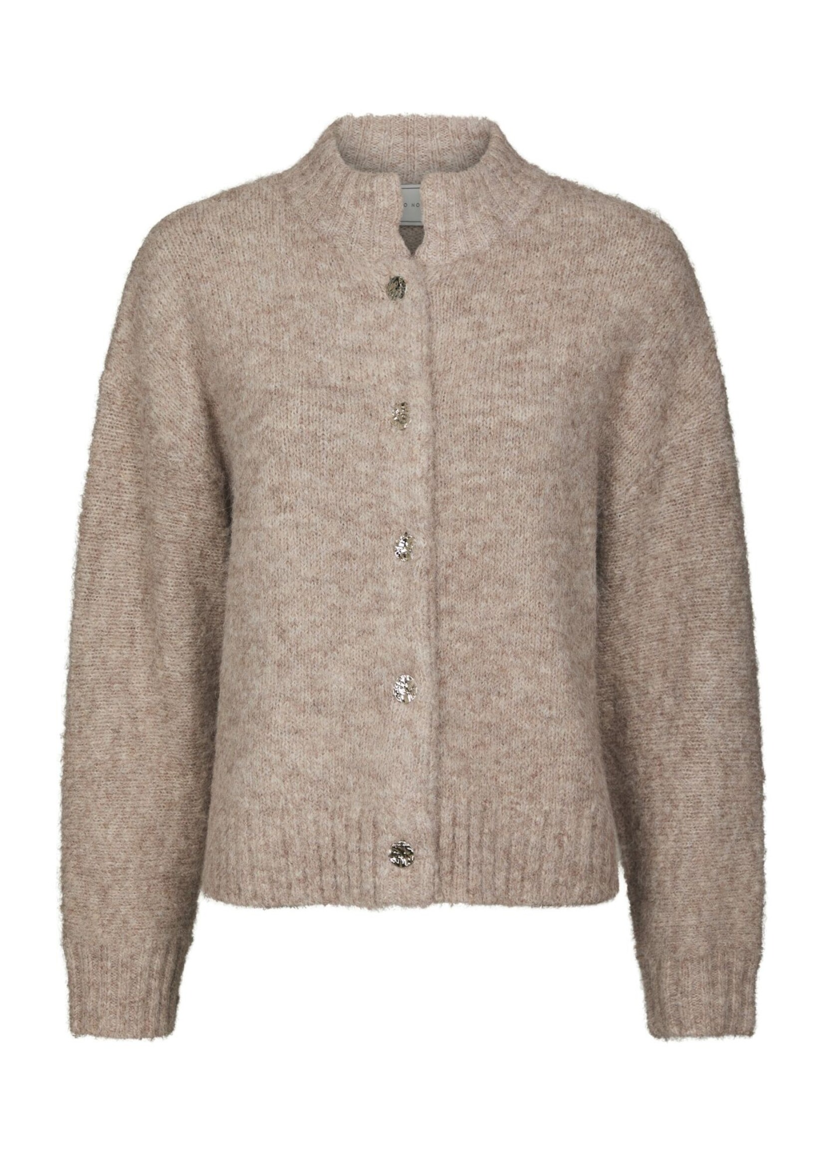 Neo Noir Neo Noir, Taura Fluffy Knit Cardigan , Beige melange, Size: