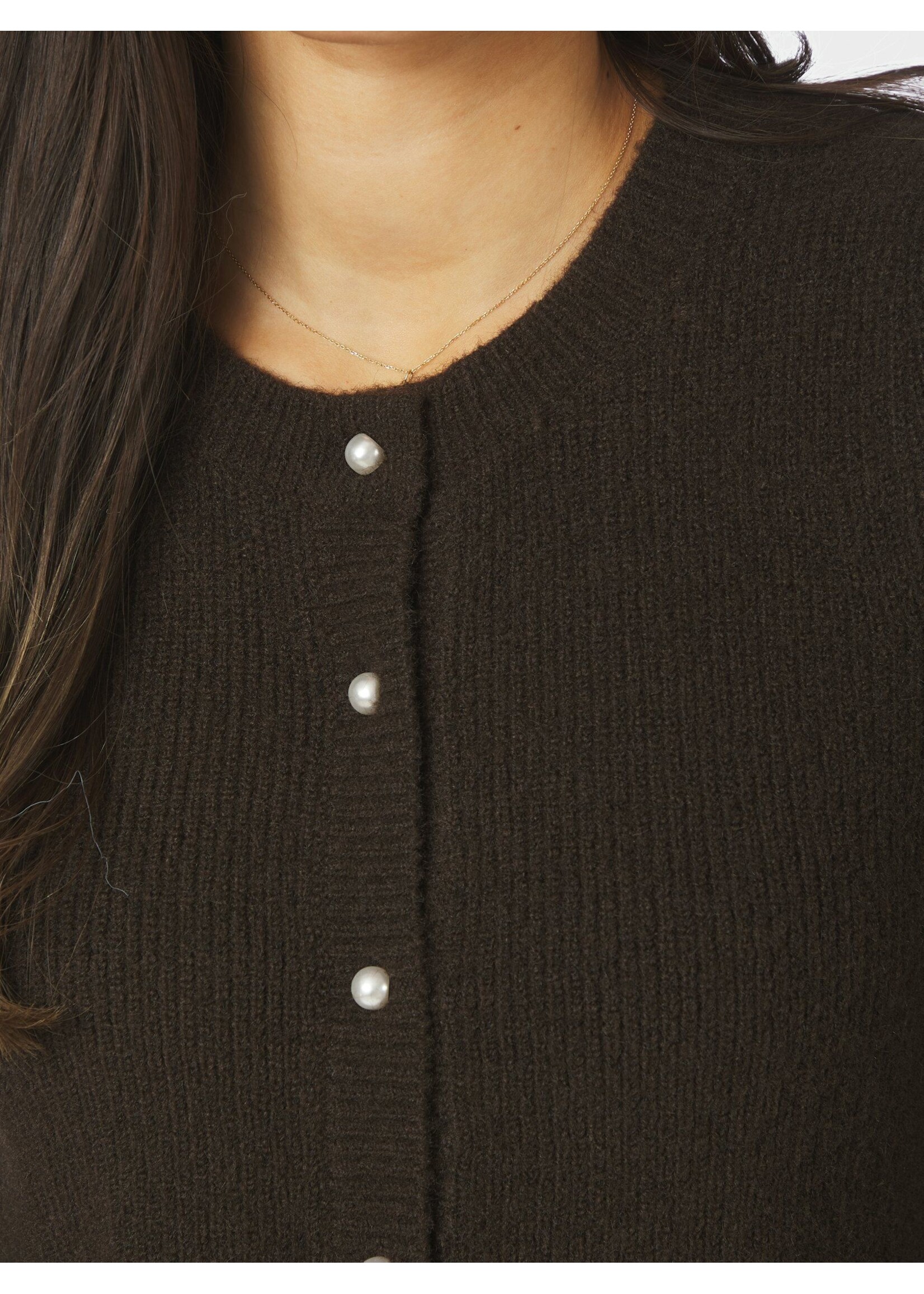 Neo Noir Neo Noir, Nuna Knit Cardigan, Brown, Size:
