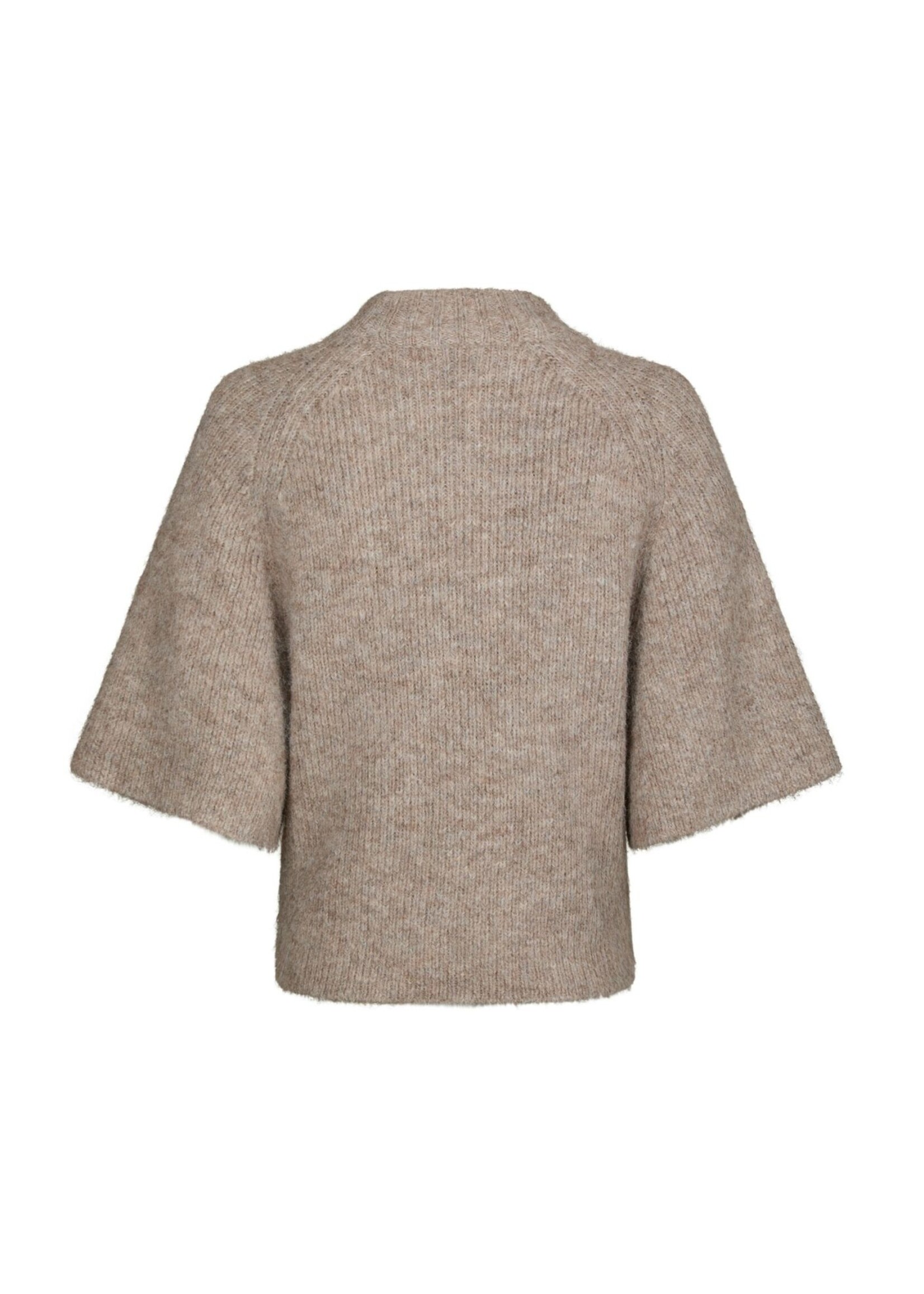 Neo Noir Neo Noir, Bandi Fluffy Knit Blouse, Beige melange, size: