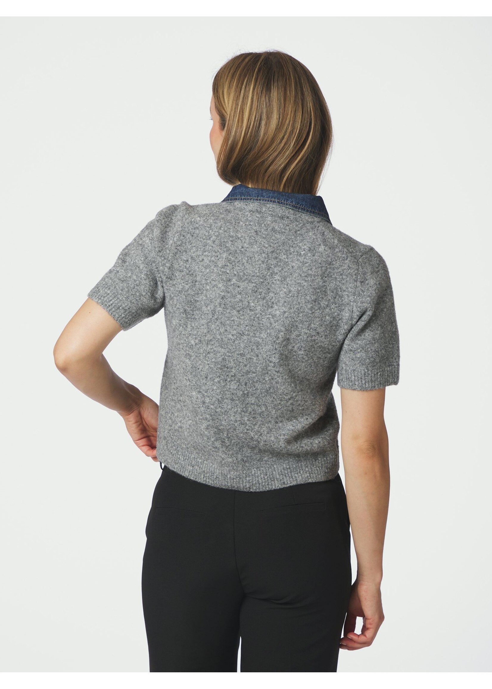 Neo Noir Neo Noir, Amoria Knit Cardigan, Grey melange, size: