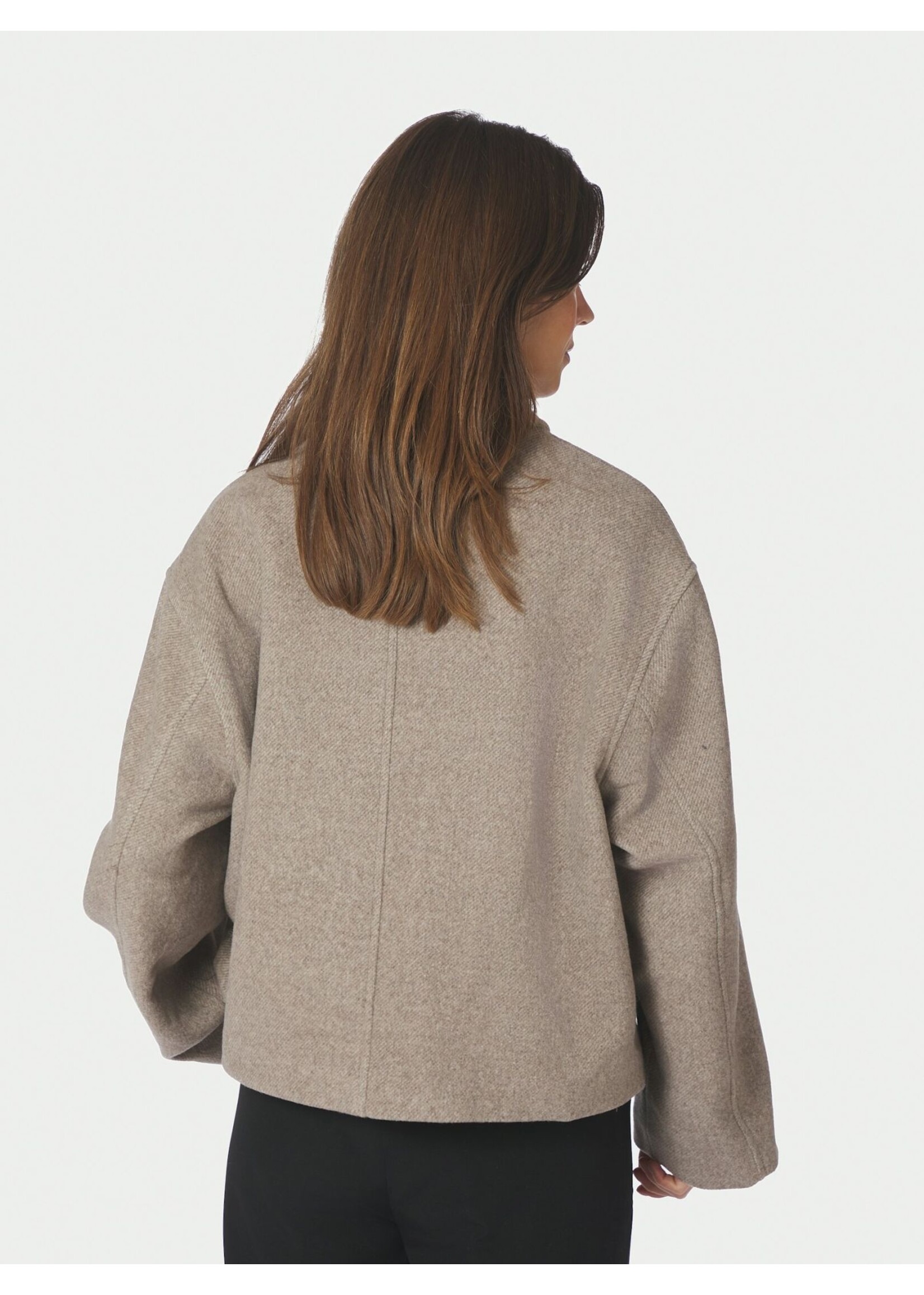 Neo Noir Neo Noir, Hamra Herringbone Twill Jacket, Beige melange, Size: