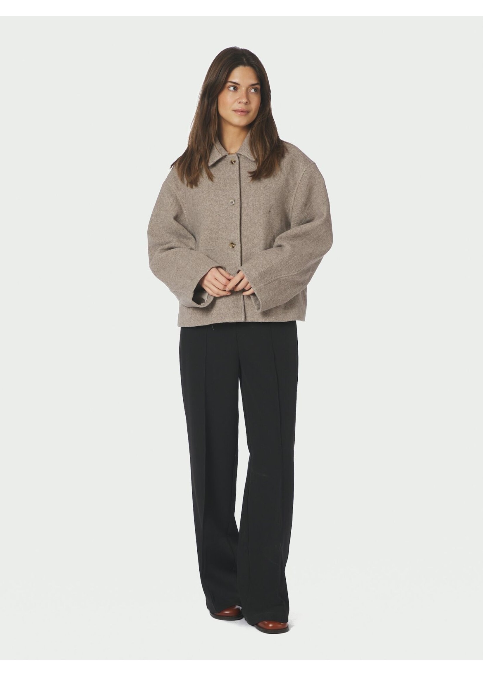 Neo Noir Neo Noir, Hamra Herringbone Twill Jacket, Beige melange, Size: