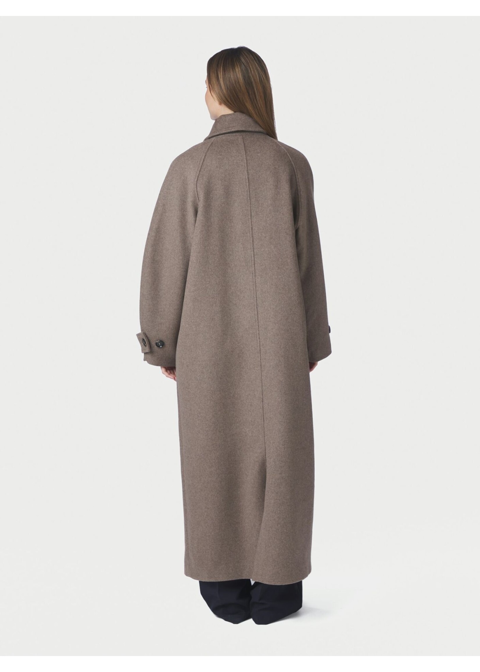 Neo Noir Neo Noir, Keaton Wool Coat, Taupe, Size: