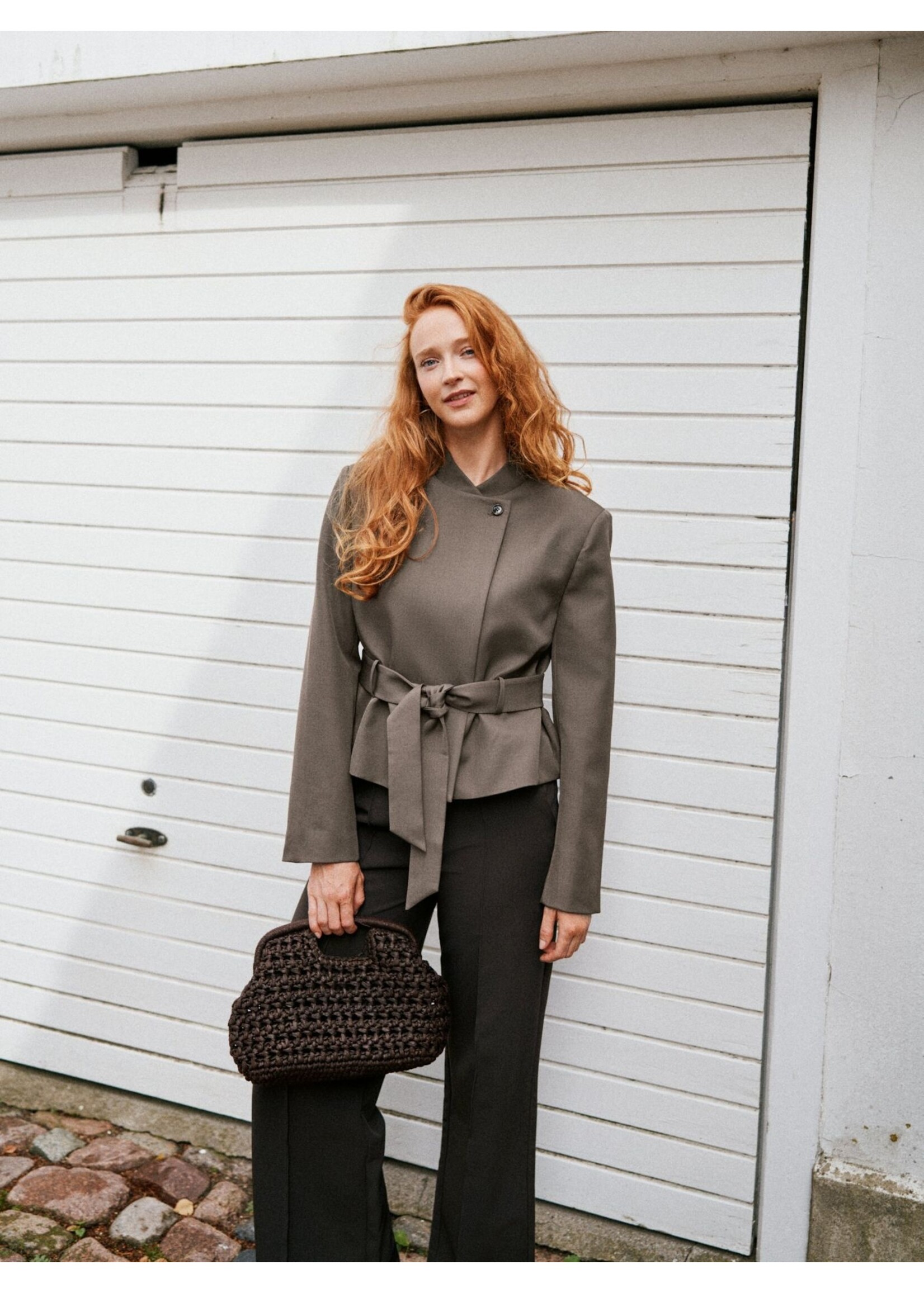 Neo Noir Neo Noir, Kailyn Structure Blazer, Dusty brown, Size: