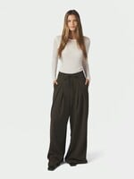 Neo Noir Neo Noir, Eddina Woven Pants, Dark Brown, Size: