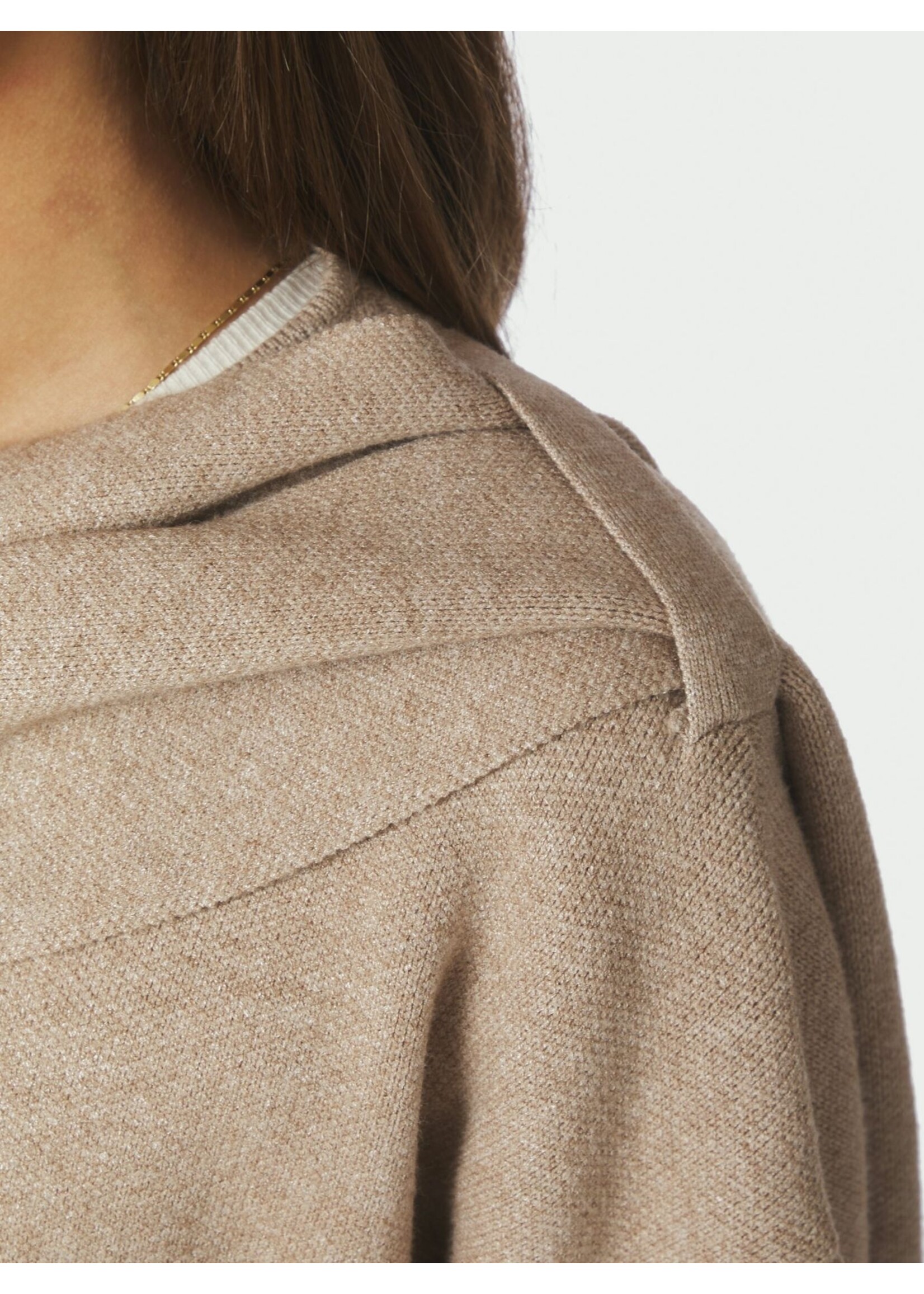 Neo Noir Neo Noir, Wals Knit Scarf Blouse, Beige, Size: