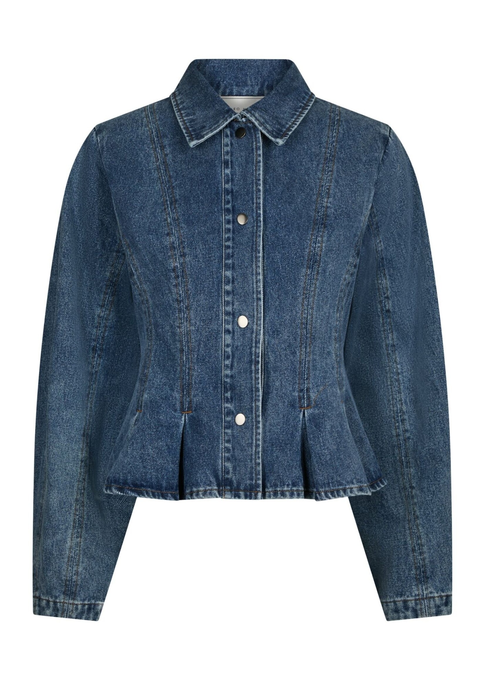 Neo Noir Neo Noir, Rivora Denim Peplum Jacket, Blue, Size: