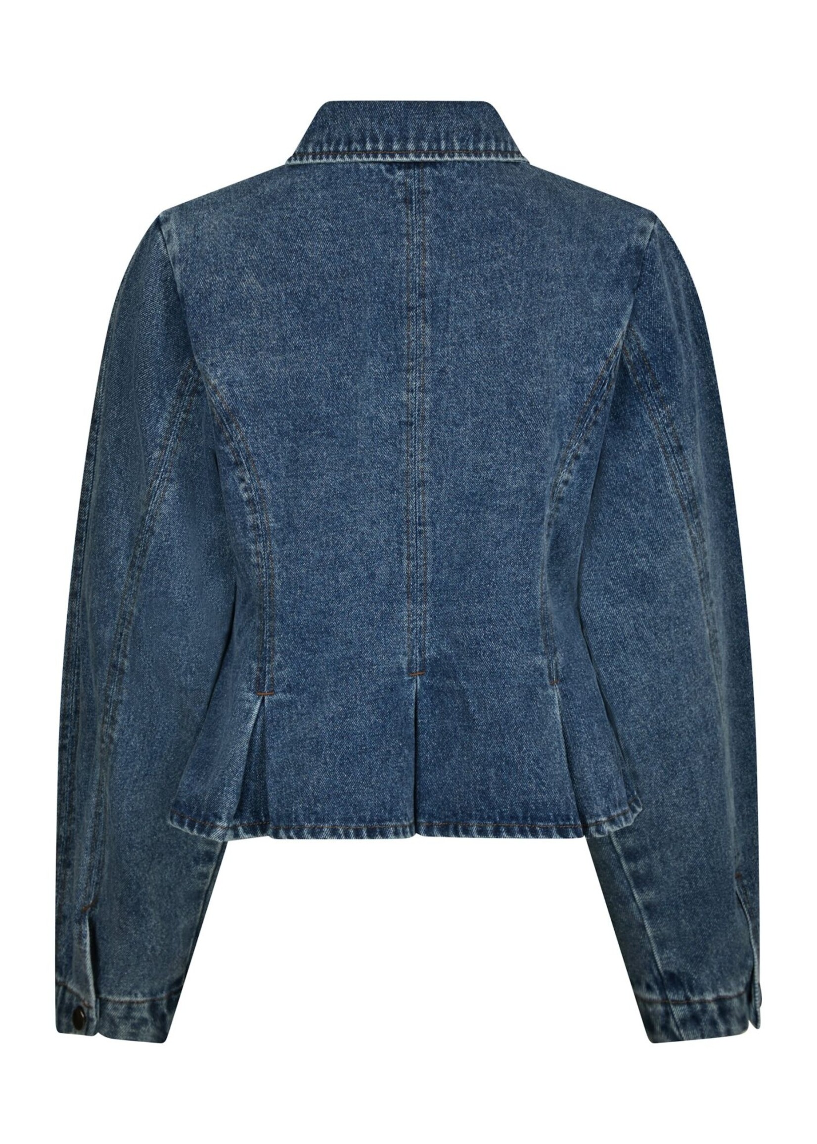 Neo Noir Neo Noir, Rivora Denim Peplum Jacket, Blue, Size: