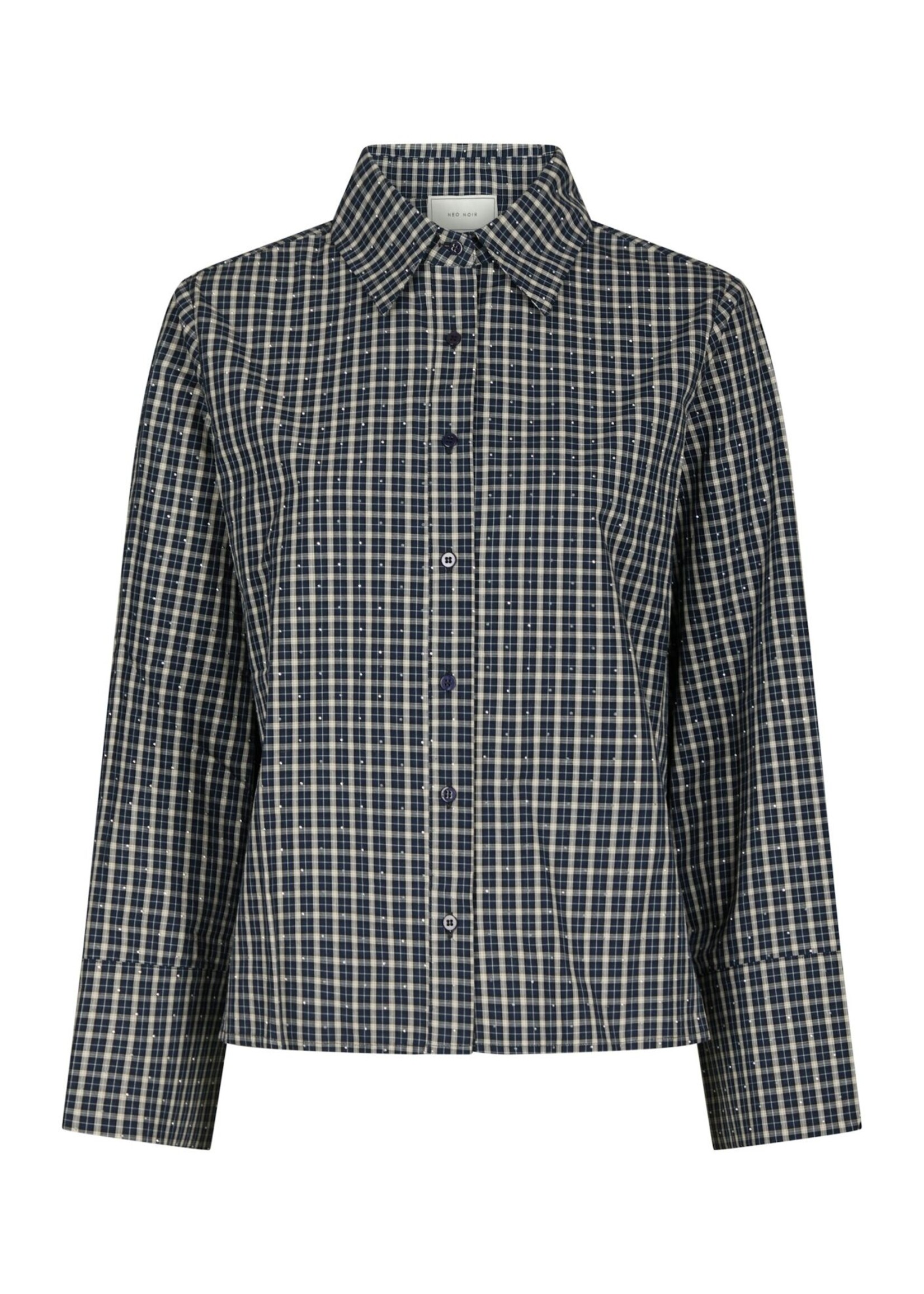 Neo Noir Neo Noir, Drew Check Bedaz Shirt , Dark blue, size: