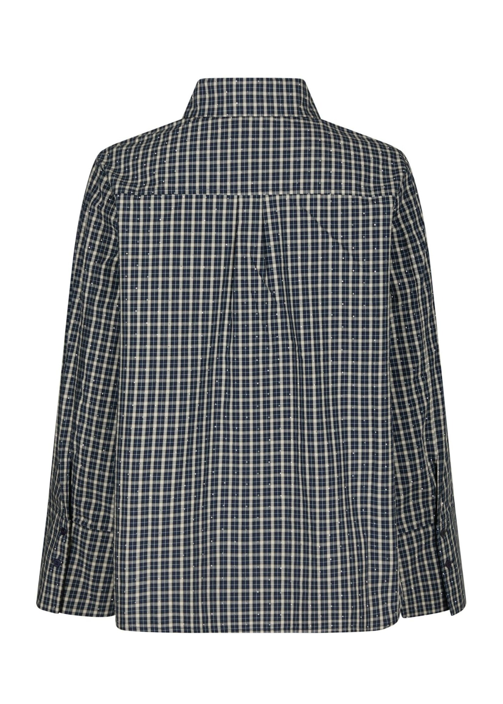 Neo Noir Neo Noir, Drew Check Bedaz Shirt , Dark blue, size: