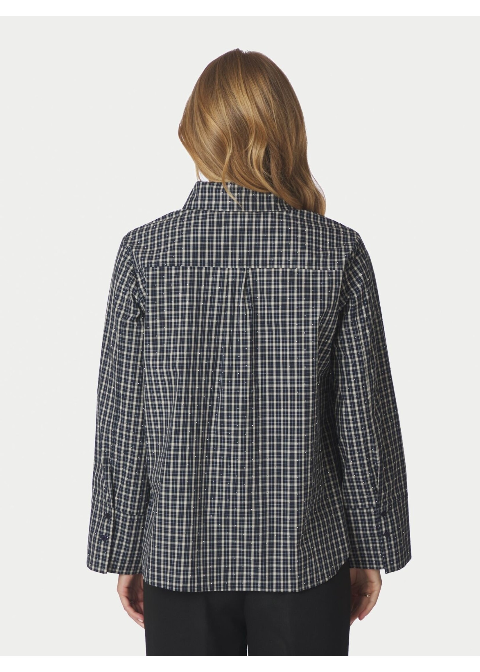 Neo Noir Neo Noir, Drew Check Bedaz Shirt , Dark blue, size: