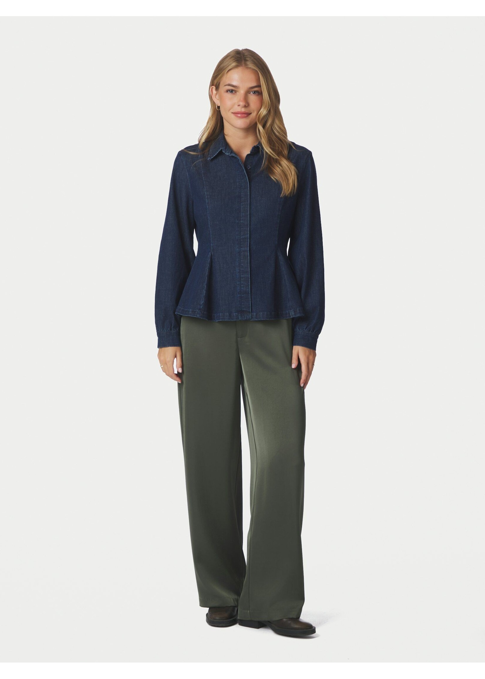 Neo Noir Neo Noir, Melody Denim Shirt, Dark blue, Size: