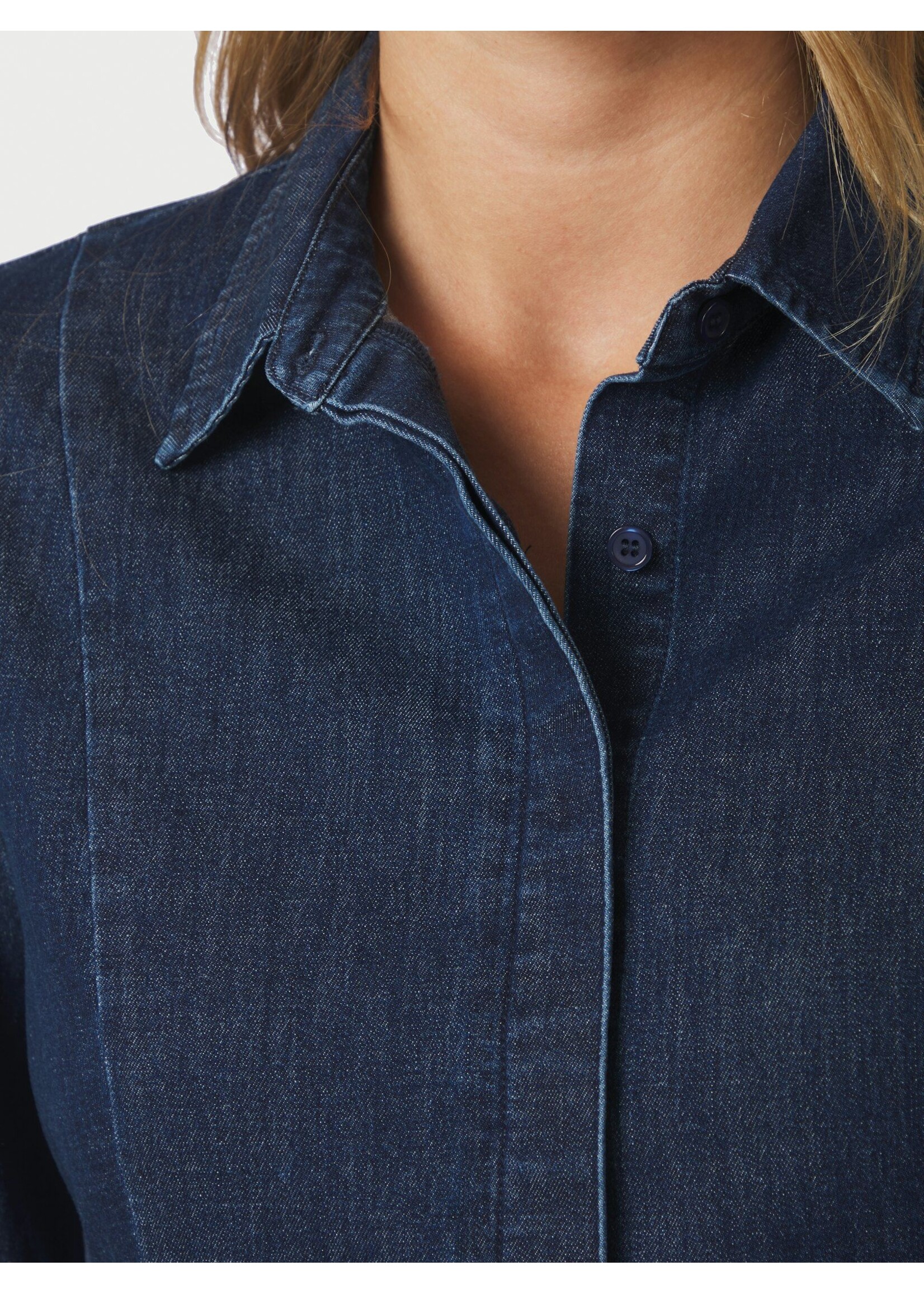 Neo Noir Neo Noir, Melody Denim Shirt, Dark blue, Size: