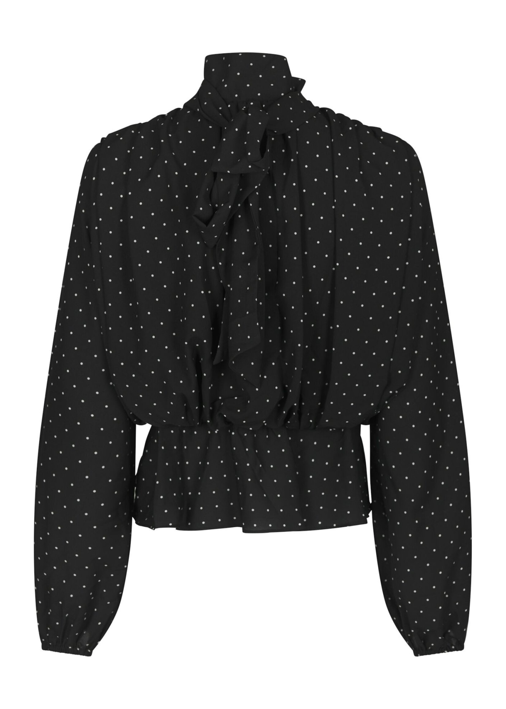 Neo Noir Neo Noir, Ettalie Dot Blouse, Black, Size: