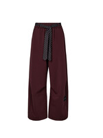 Haute L'amitie Haute L'amitié, Maxi Split Tie Tall Pant, Wine, Size: