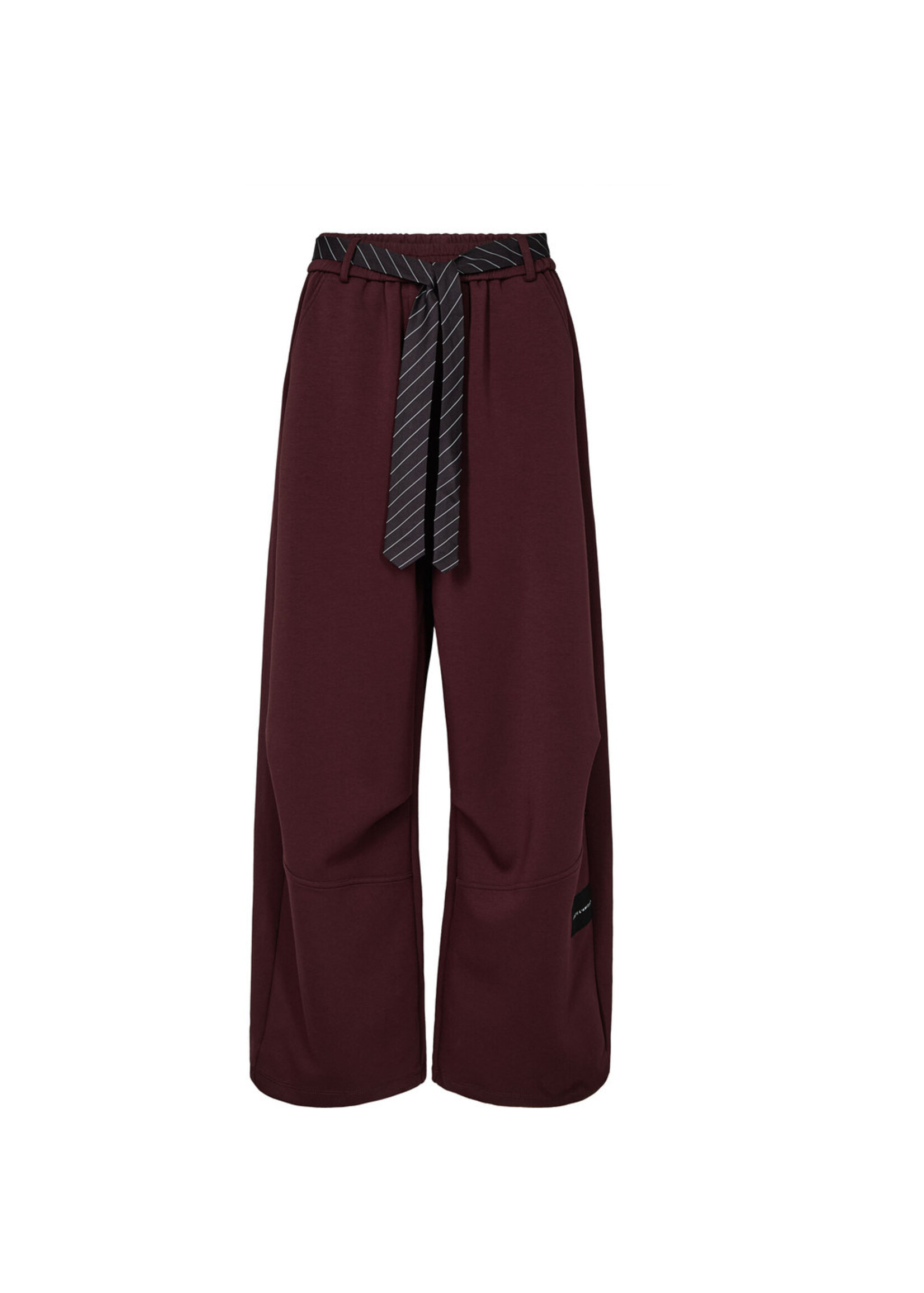 Haute L'amitie Haute L'amitié, Maxi Split Tie Tall Pant, Wine, Size: