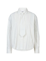 Haute L'amitie Haute l'amitié, Inez Pin Frill Tie Shirt, Off white, Size: