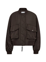 Haute L'amitie Haute L'amitié, Bailey Zipper Bomber, Mocca, Size: