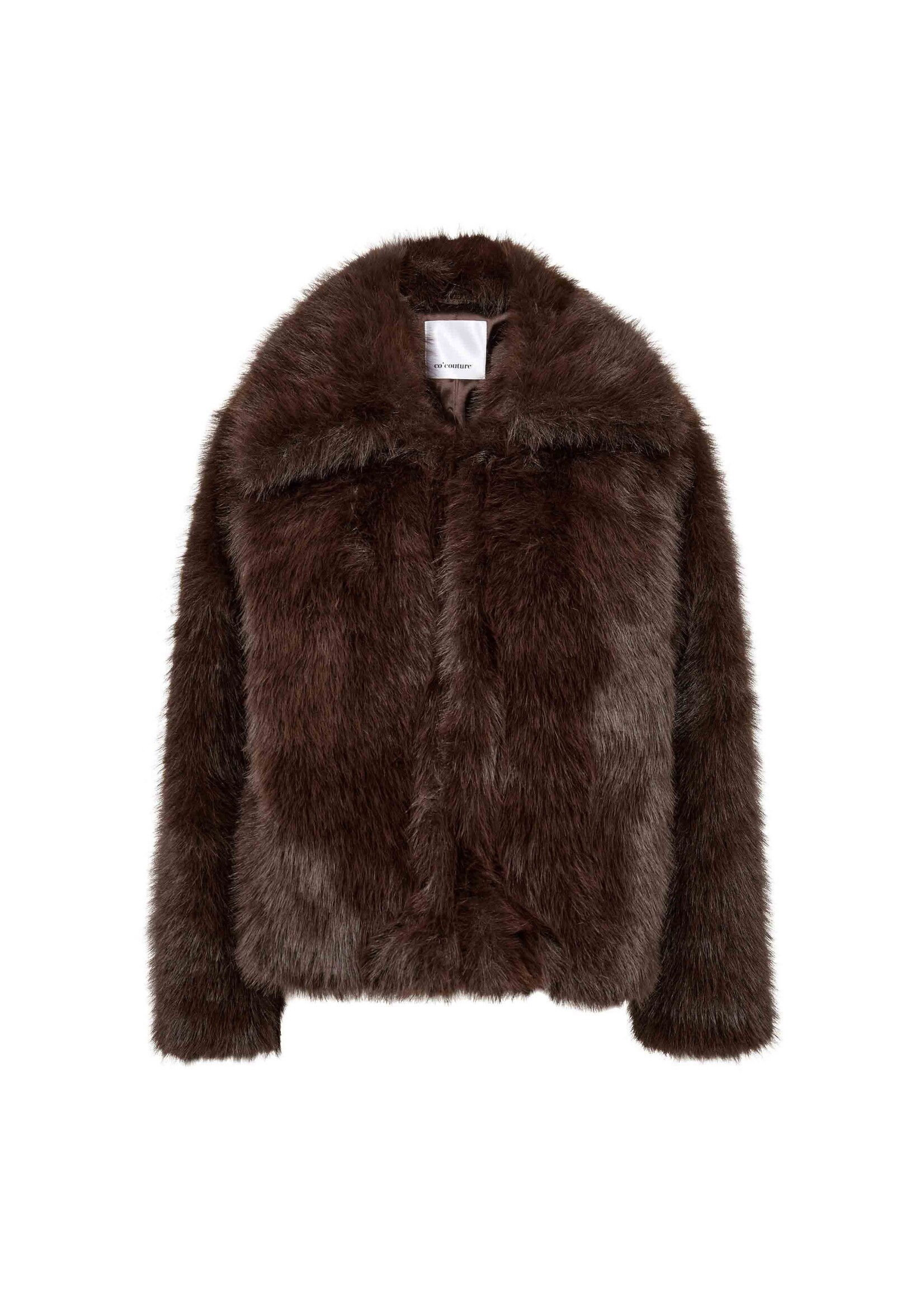 Co Couture Co'Couture, AikoCC Furry Jacket, Dark brown, size:
