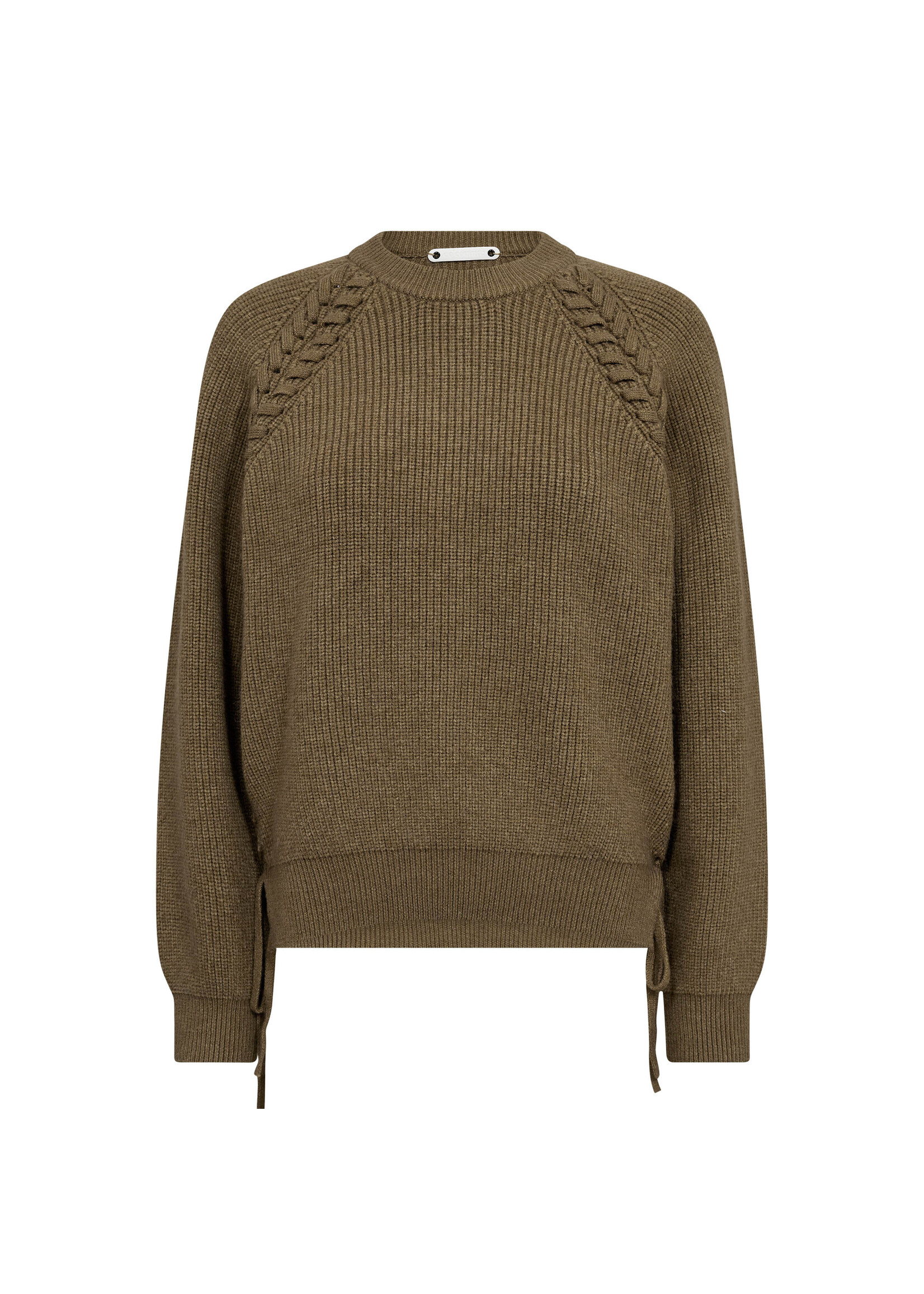 Co Couture Co'couture, RowCC Braid String Knit, Army, Size: