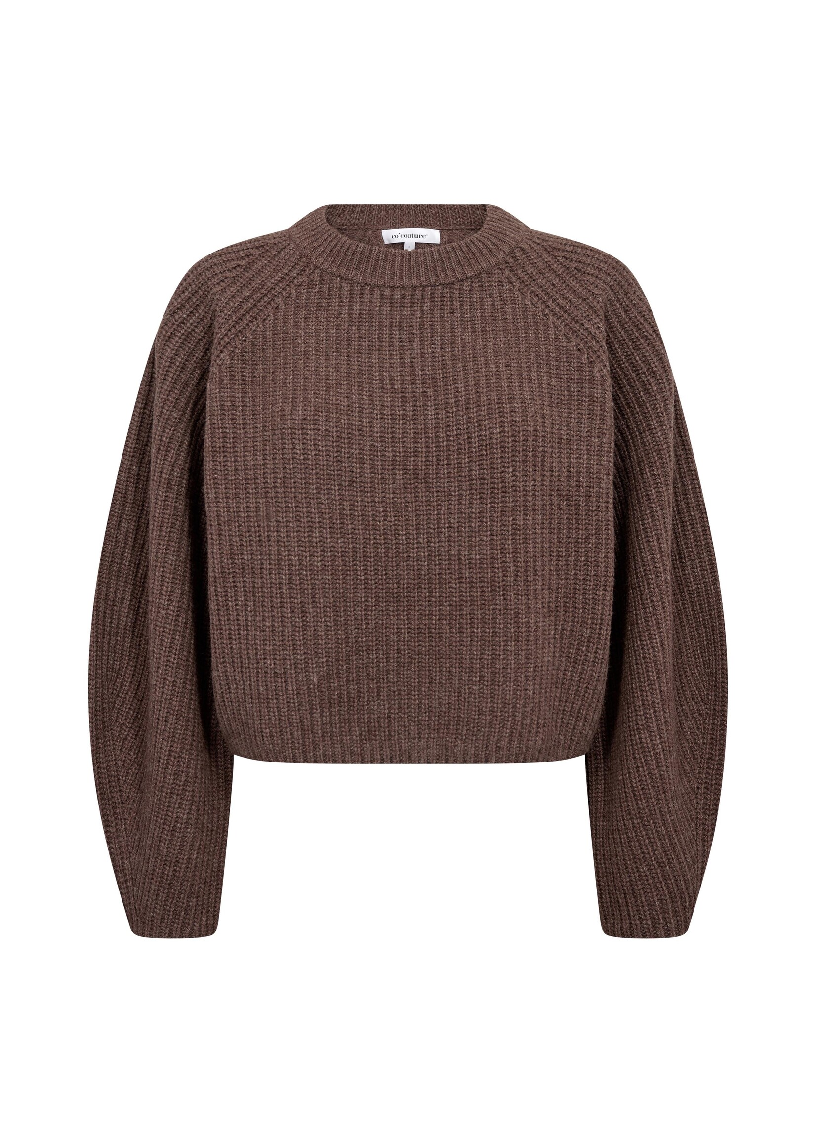 Co Couture Co'Couture, AlviaCC Barrel Sleeve Knit, Brown, Size: