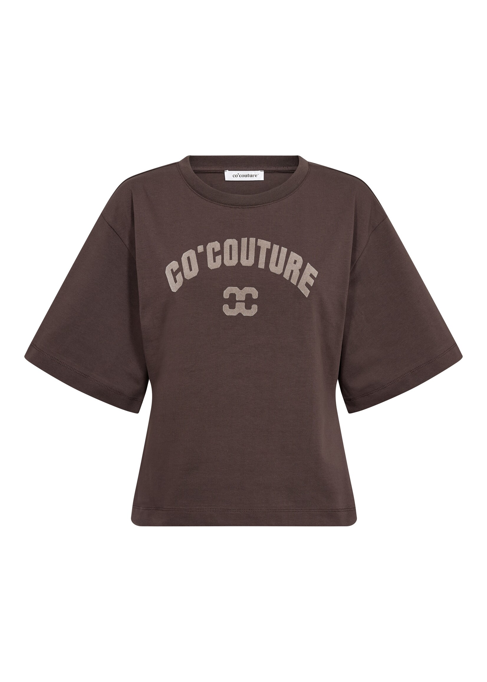 Co Couture Co'couture, ZengaCC Tee O-Neck, Dark Brown, Size: