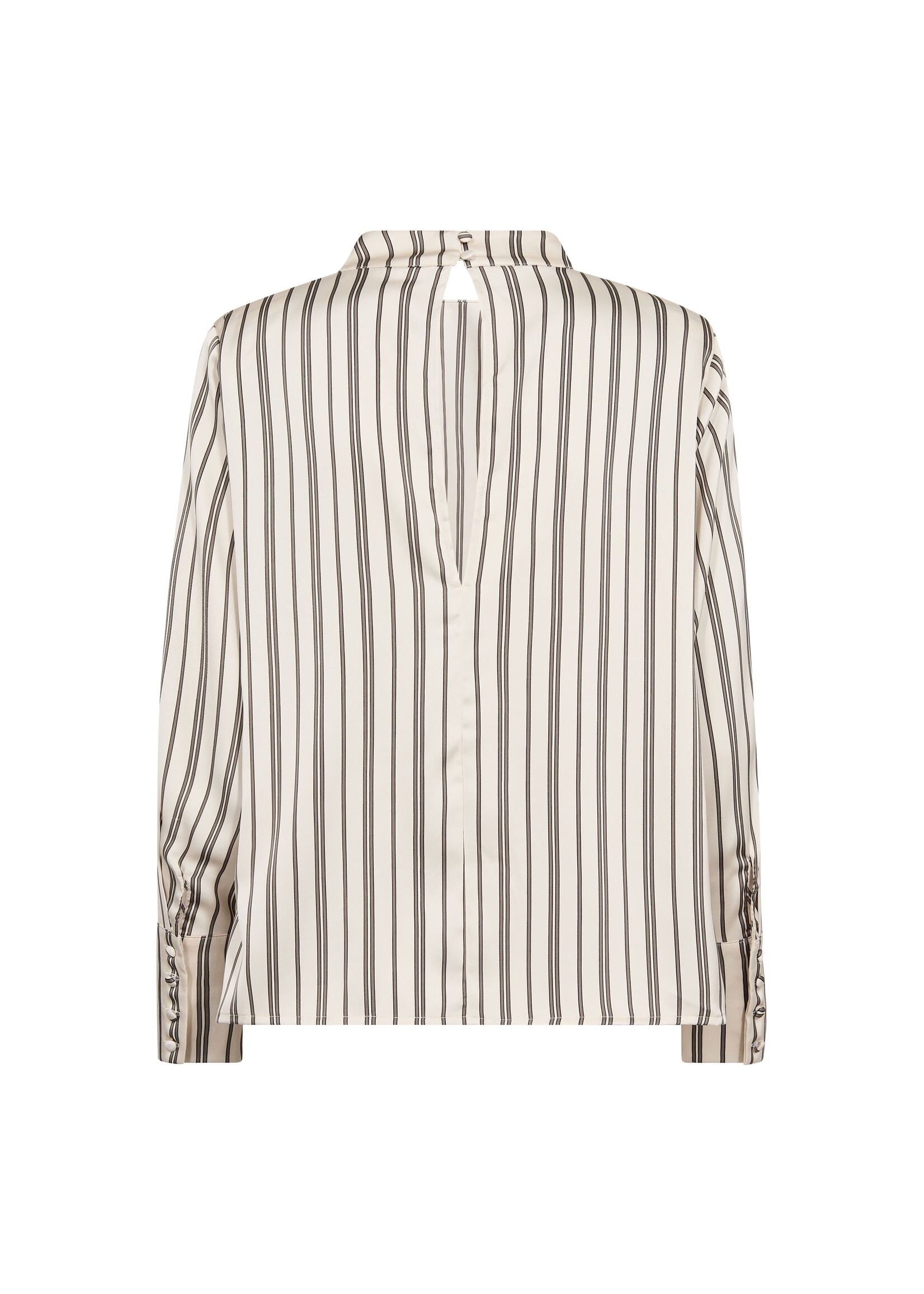 Co Couture Co'Couture, HellyCC Button Stripe Blouse, Off-white, Size: