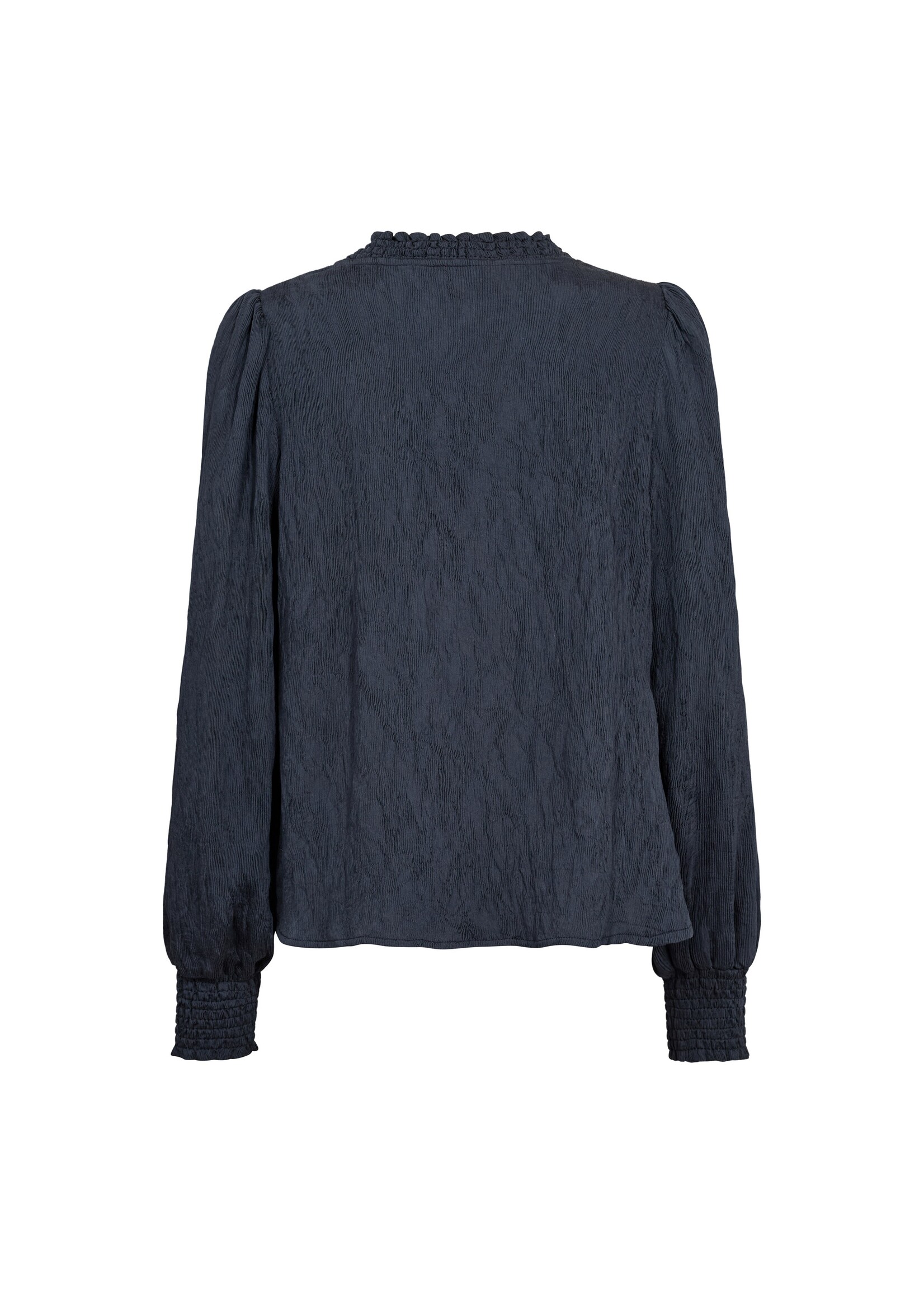 Co Couture Co'couture, CamelloCC Frill V-Blouse, Navy, Size: