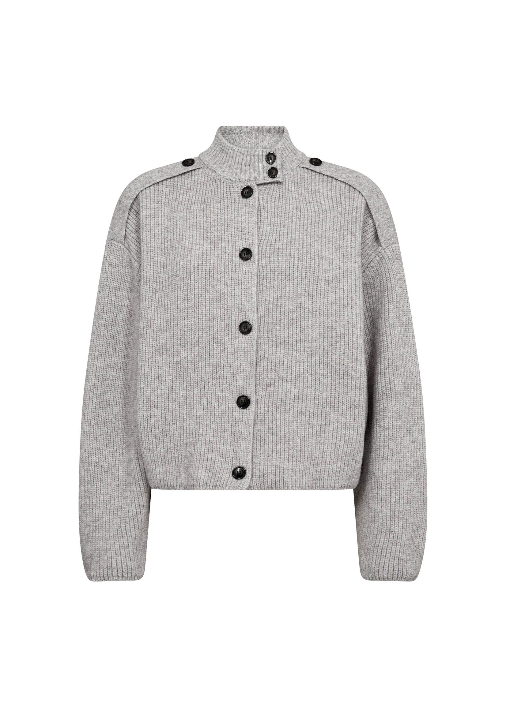 Co Couture Co'Couture, RowCC Utility Cardigan, grey melange, Size: