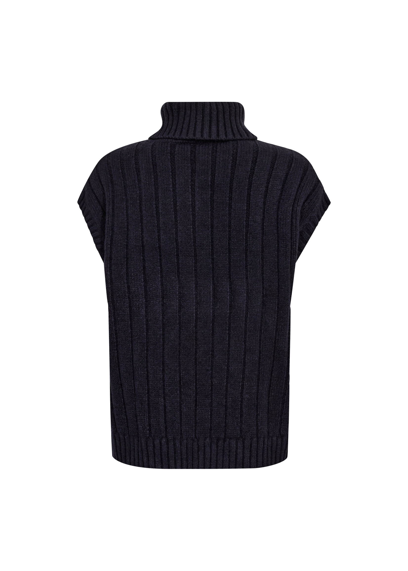 Co Couture Co'couture, RowCC Oversize Cable Knit Vest, Navy, Size: