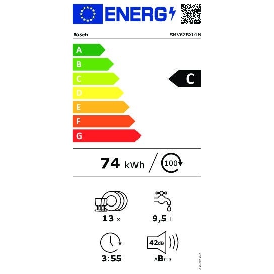 Bosch EXCLUSIV SMV6ZBX01N Volledig geïntegreerde vaatwasser