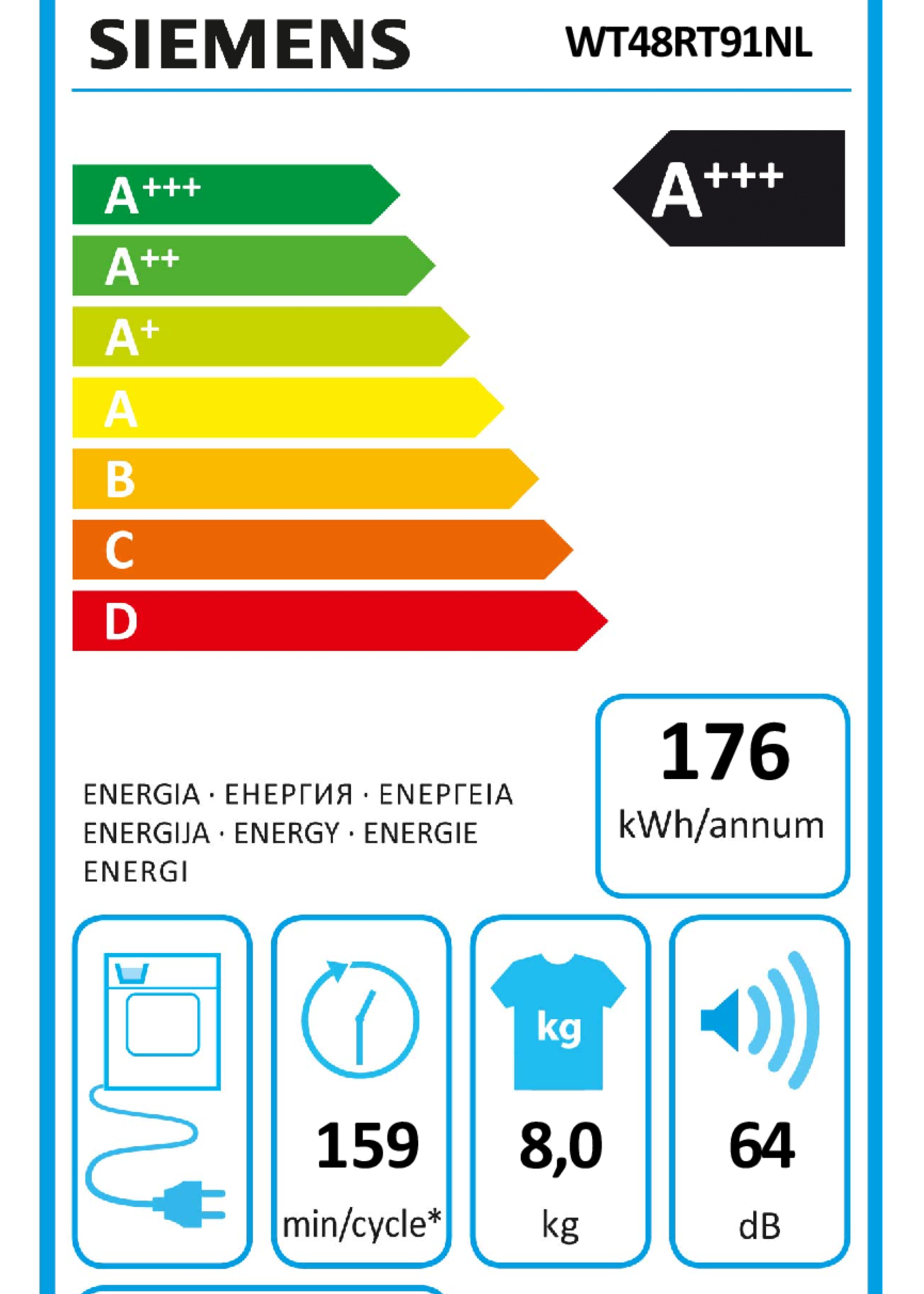 Siemens extraKlasse WT48RT91NL - Warmtepompdroger