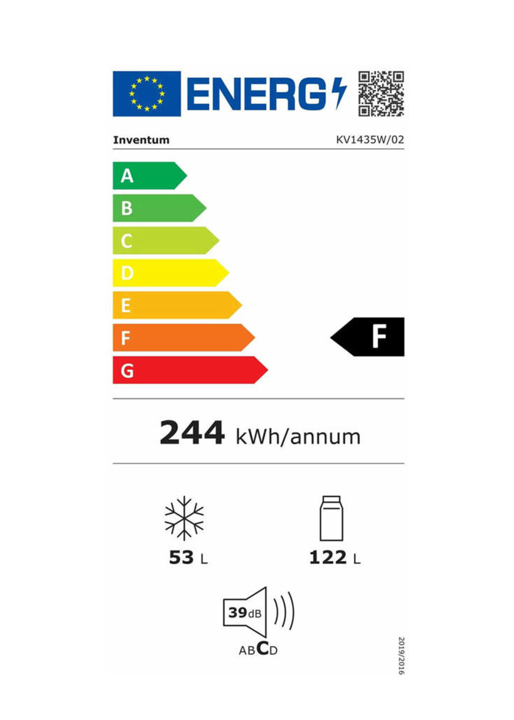 Inventum KV1435W - Koel-vriescombinatie